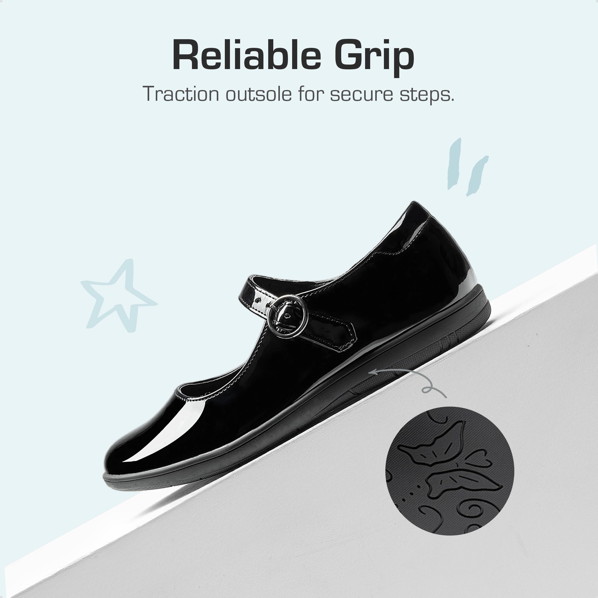 DREAM PAIRS Ballerines Fille Mary Jane Strap Chaussures Plates Ballerine Princesse | Mary Jane - Chaussures plates - Élégantes - Imperméables - Antidérapantes