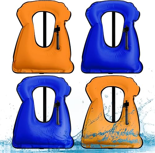 Miniatura 8 de Chaleco de esnórquel inflable para adultos, chaleco de natación portátil, chaquetas de kayak ajustables, chalecos de seguridad para esnórquel,