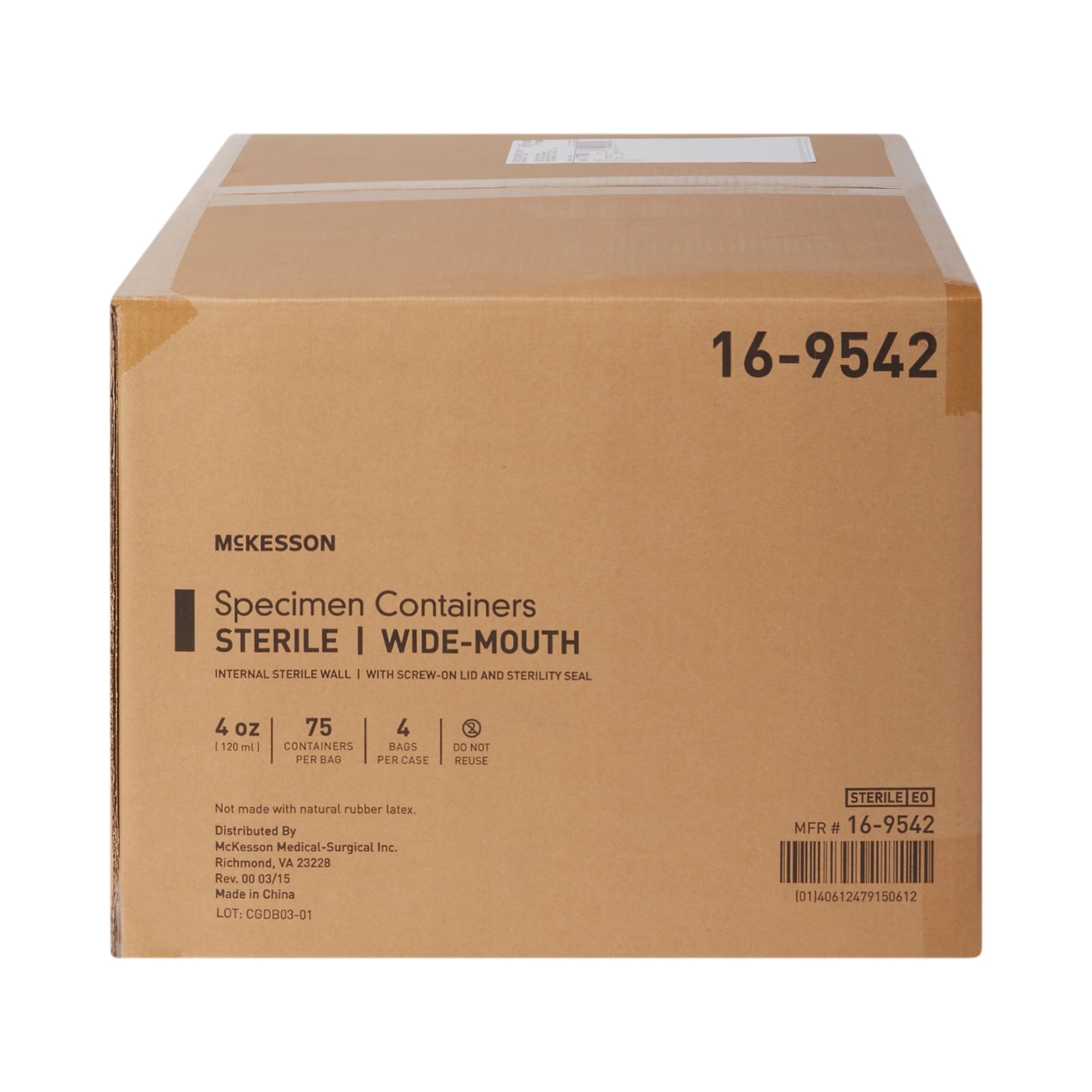 McKesson Specimen Containers, Sterile, Pneumatic Tube Systems, Wide-Mouth, 4 oz, 300 Count - Image 5