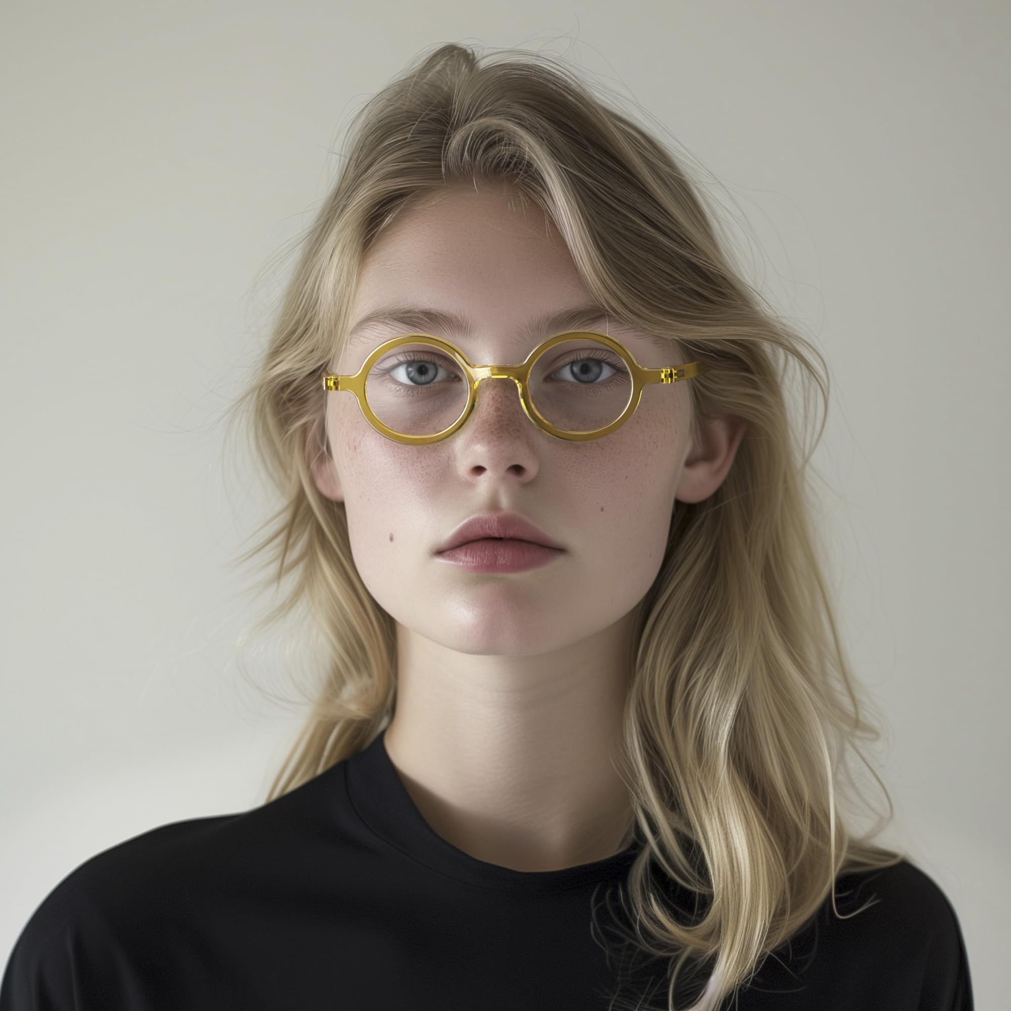 LONDON MOLE® Moley reading glasses, Gloss Transparent Yellow, Verres 36 x 42 mm | Pont 18 mm | Branches 145 mm - Image 4