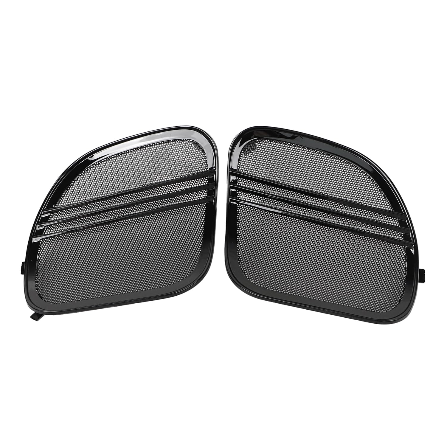 Nero lucido Tri-Line Griglie Altoparlanti Copertura Trim Per Harley Touring Road Glide 2015-2023