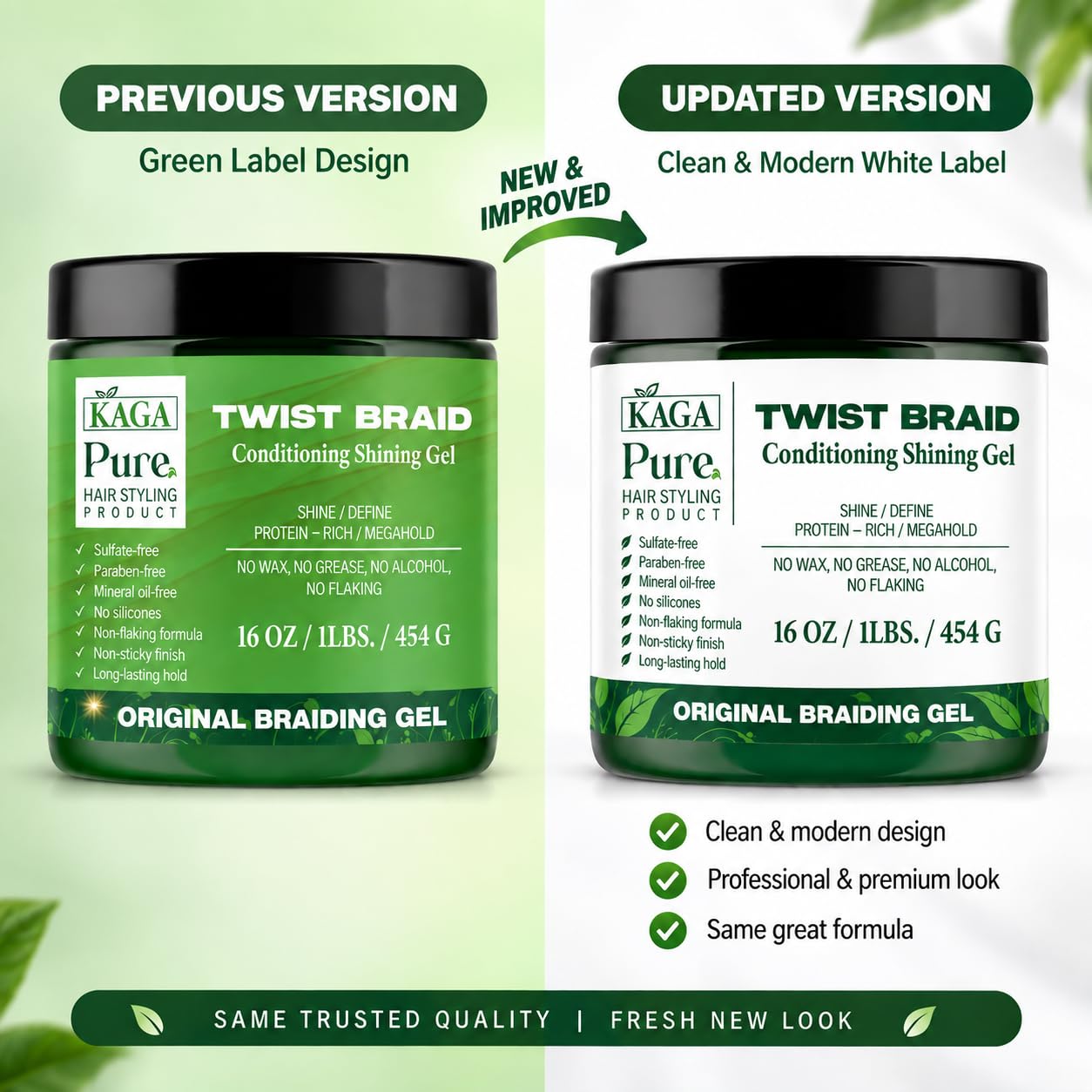 KAGA Pure O Natural Neatbraid Conditioning Shining Hair Gel
