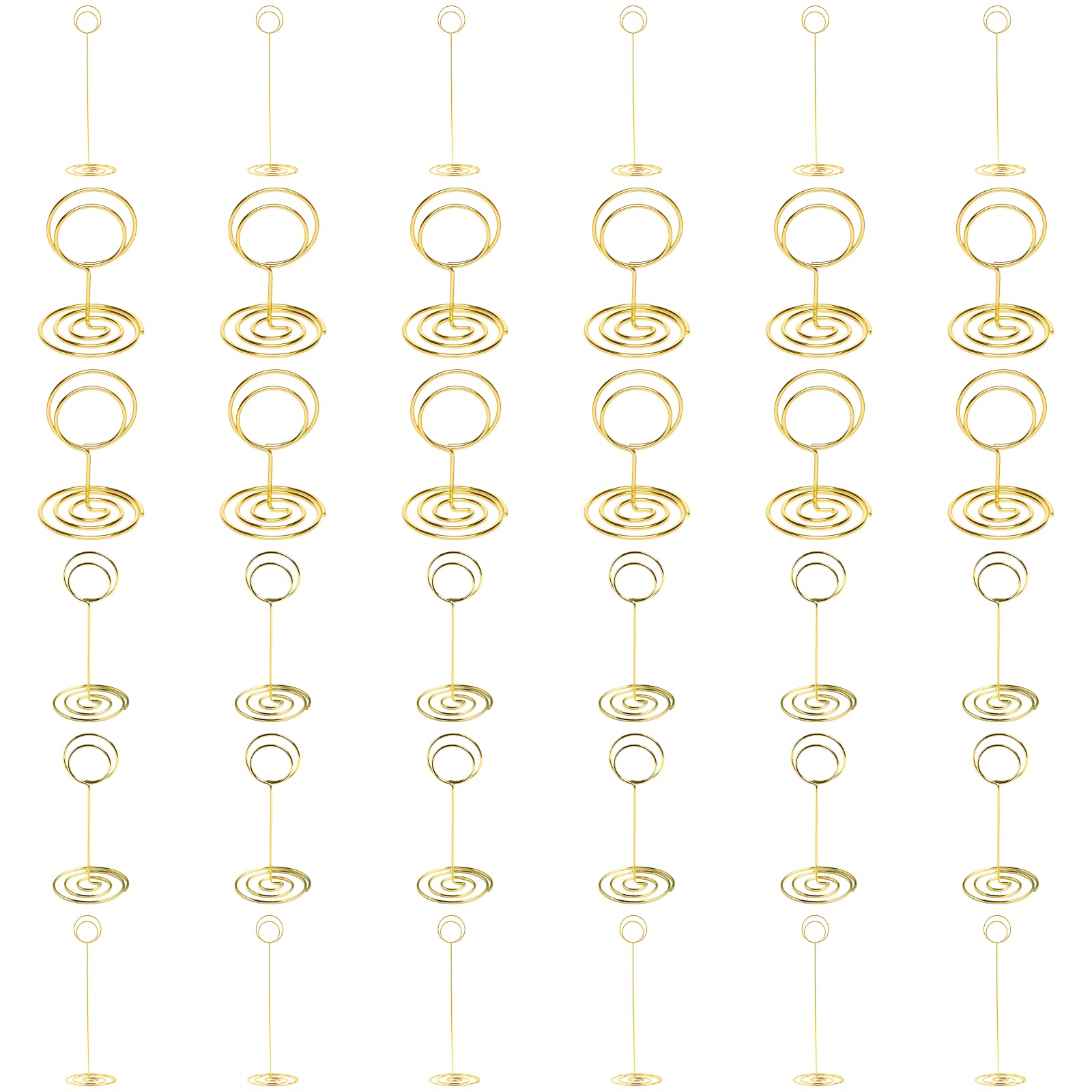 36 Stück Tischkartenhalter aus Metall Set, Tischnummernhalter im 50, 85 und 220 Stil, goldene Menü-, Memo-, Notiz-Klammerständer für Hochzeiten, Partys und Events
