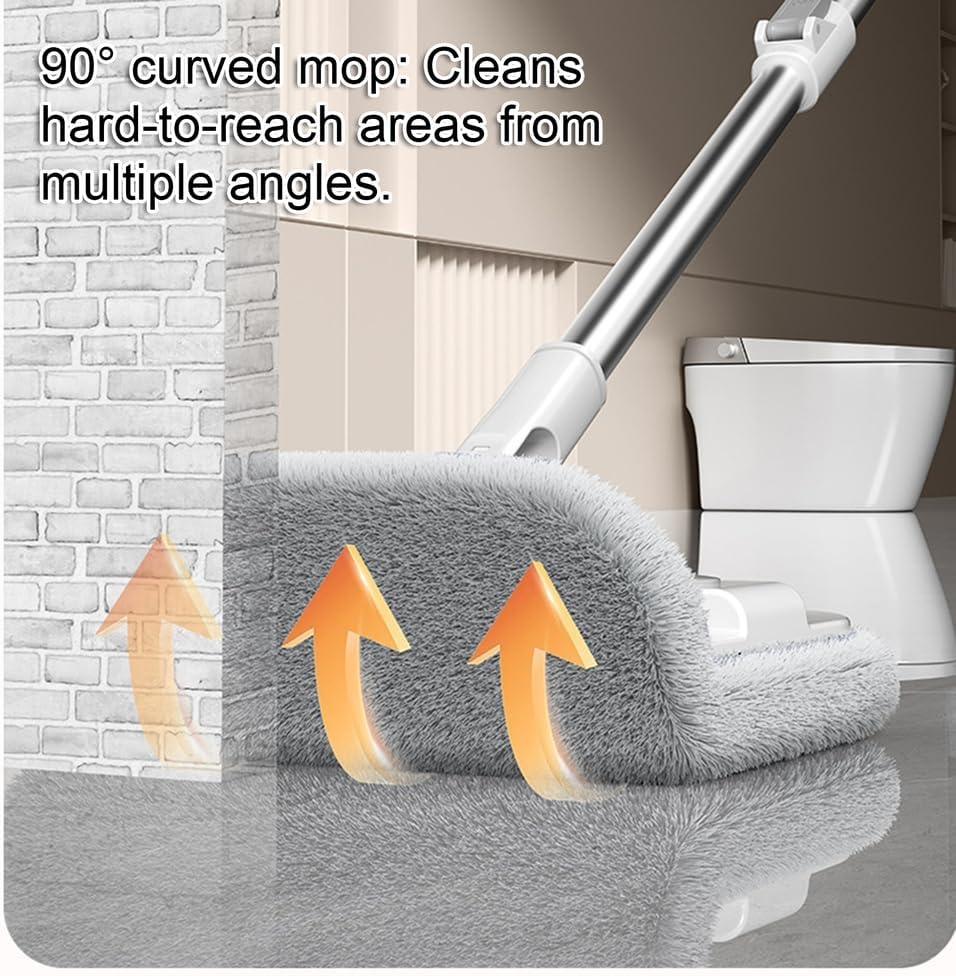 Hands-Free Flat Spin Mop and Bucket Set — Clean/Dirty Water Separation System, 360° Rotating Microfiber Floor Mop, Wet & Dry Dual-Use for Hardwood Tile Laminate Floors