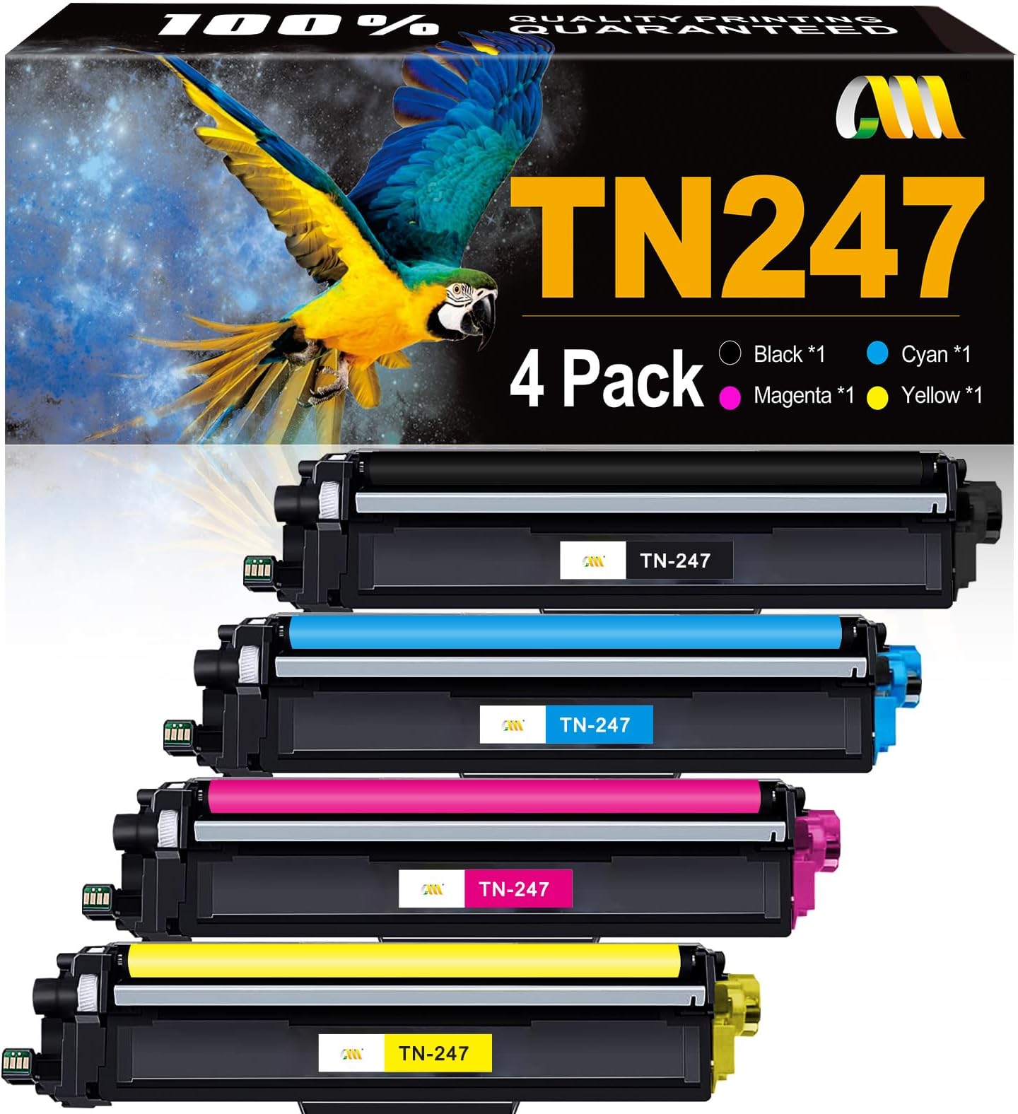 CMCMCM TN247 TN243CMYK Toner Cartridges Replacement for Brother TN247