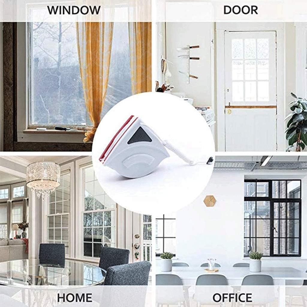 Glass Surface Wiper Cleaning Brush Side Magnetic Window Cleaner ，Suitable for Home/Office Thickness 5-12 mm