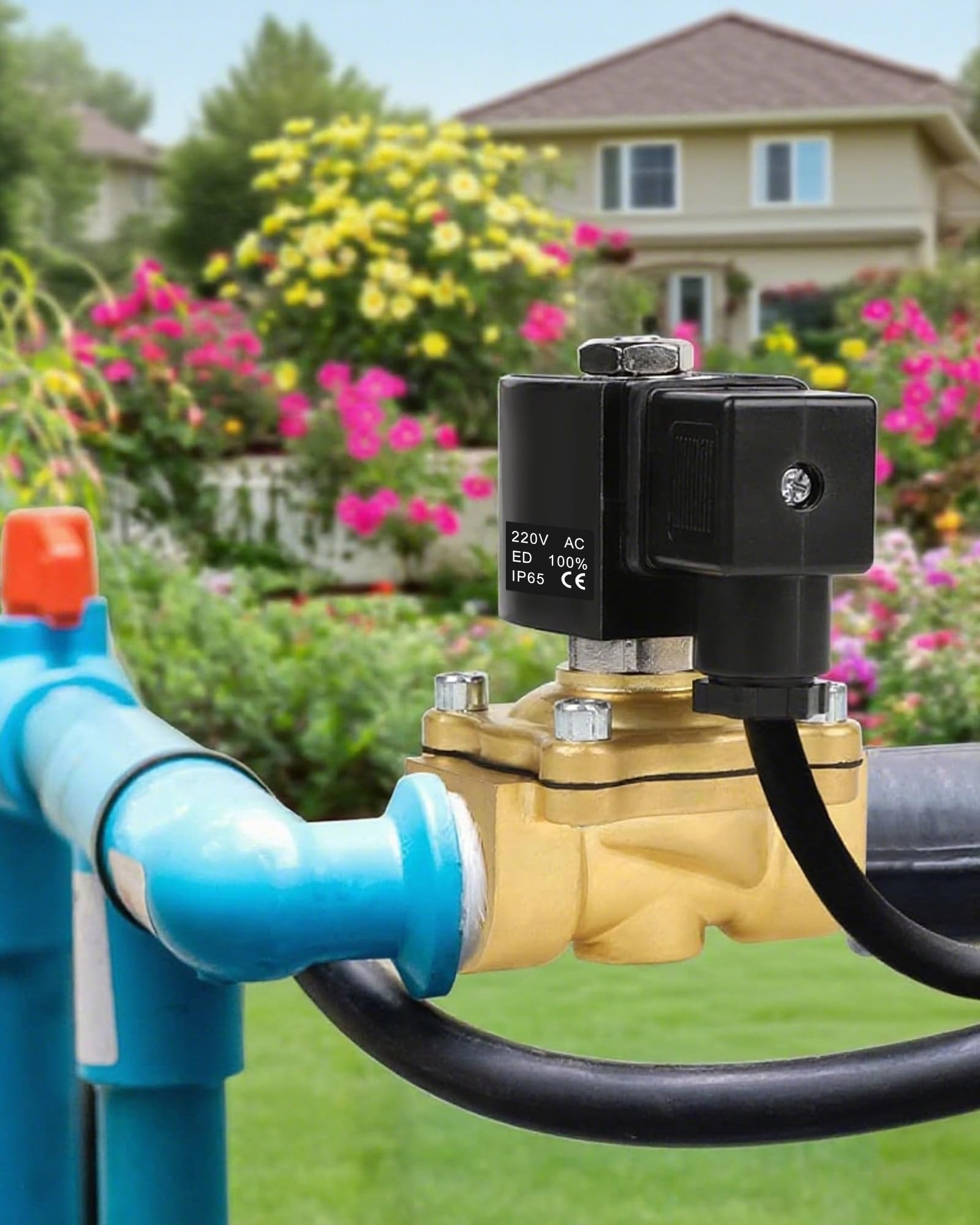 Électrovanne en Laiton: Électrovanne Magnétique 1/2" 220 V CA Commande Directe Valve Magnétique Électrique en Laiton pour Eau Air et Huile