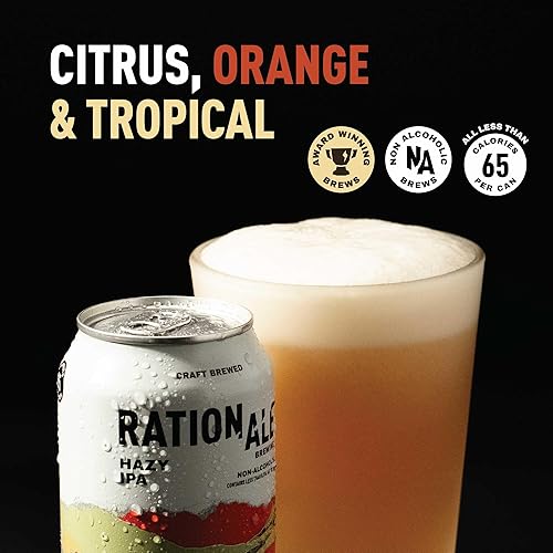 Miniatura 5 de Rationale Brewing Cerveza sin alcohol, Cerveza mexicana y Hazy IPA, paquete variado de cerveza artesanal NA, alternativa baja en calorías y sin