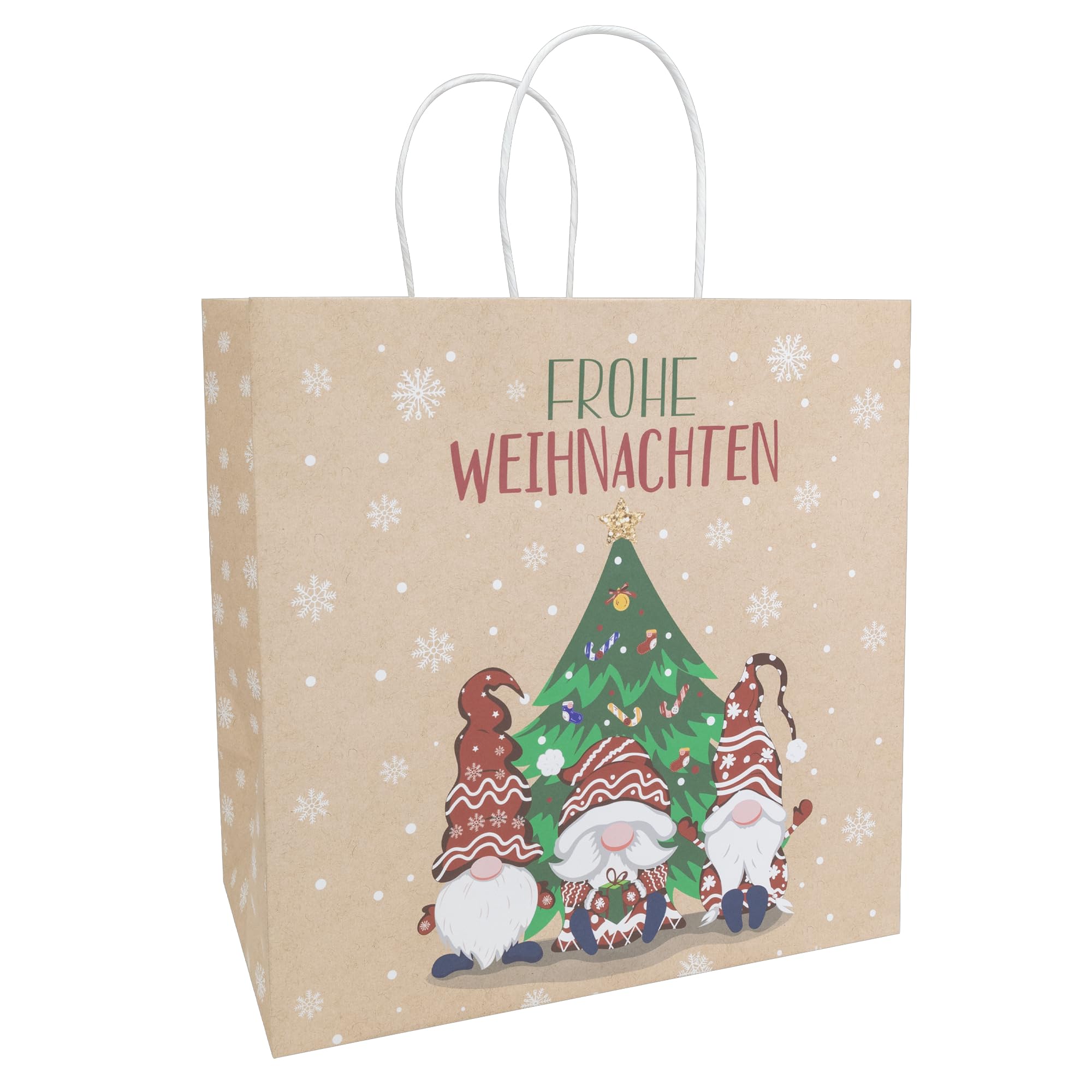 Idena 30512-12 Gift Bags Merry Christmas, Pack of 12, Gift Bags in the Size 28 x 28 x 15 cm, Paper Bags Christmas - Image 2