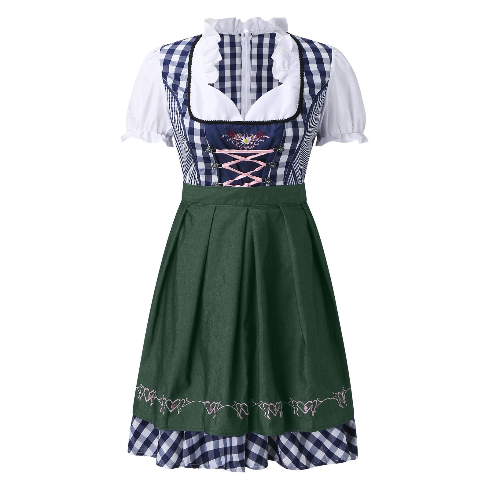 Ladies Oktoberfest Beer Costume Set 3 Piece Dirndl Dress Bavarian Costume Dirndl for German Beer Festival Outfits Bavarian Costumes Beers Carnival Party