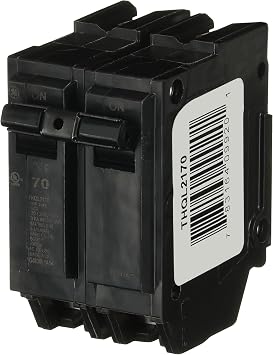 ABB THQL2170 70A DP Circuit Breaker 70 A, 2-Pole, 120/240 V Non-Interchangeable Trip 2-Pole Q Line Design Breaker Plug Plug-in Circuit Breaker Reliable Plug-in Protection