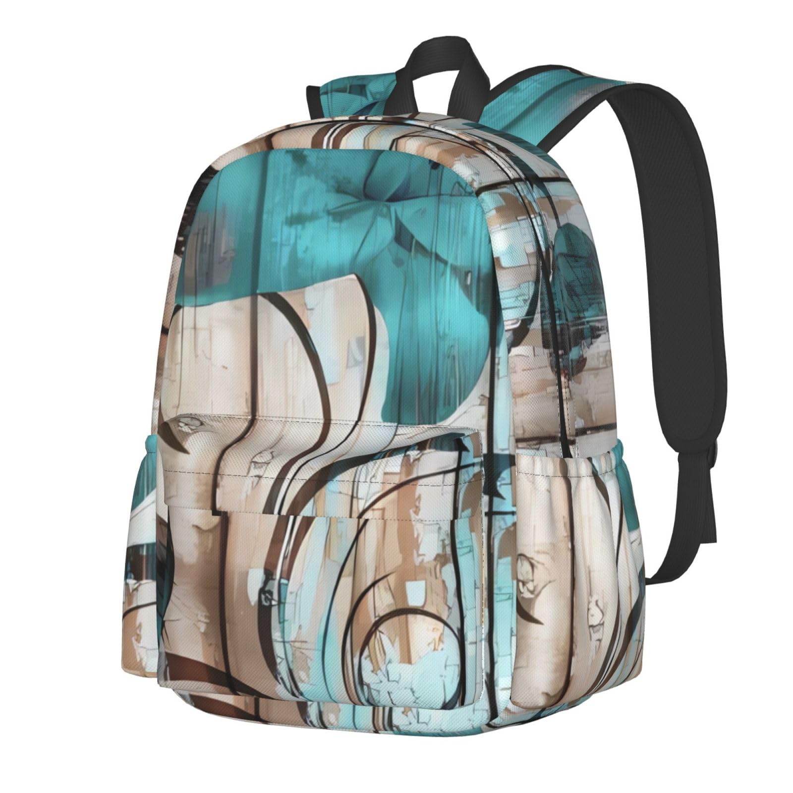 Sac à dos pour garçons et filles motif fleurs original - 8