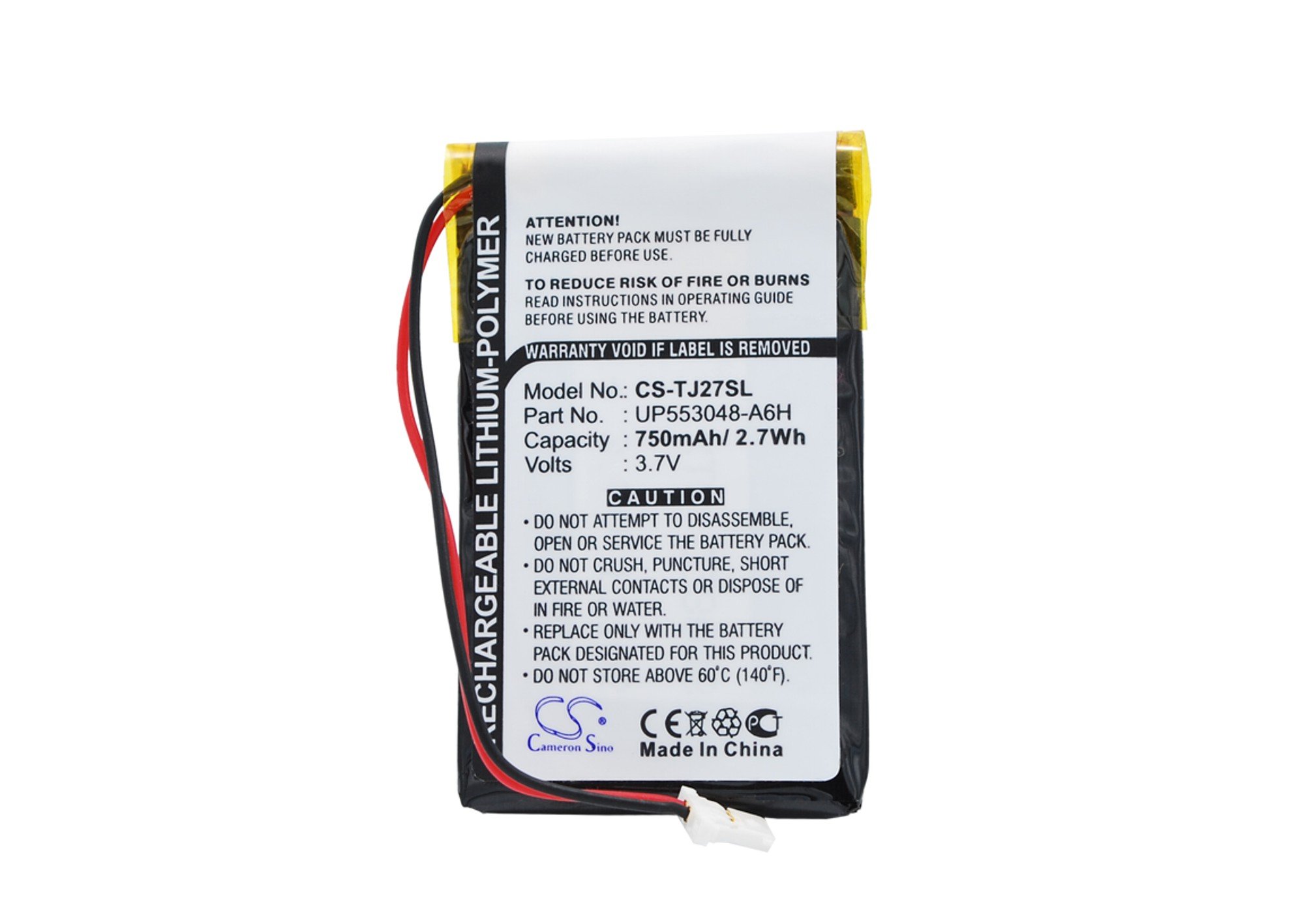 XsplendorXSP Replacement Battery for Clie PEG-TJ37, Clie PEG-TJ27 PN UP553048-A6H