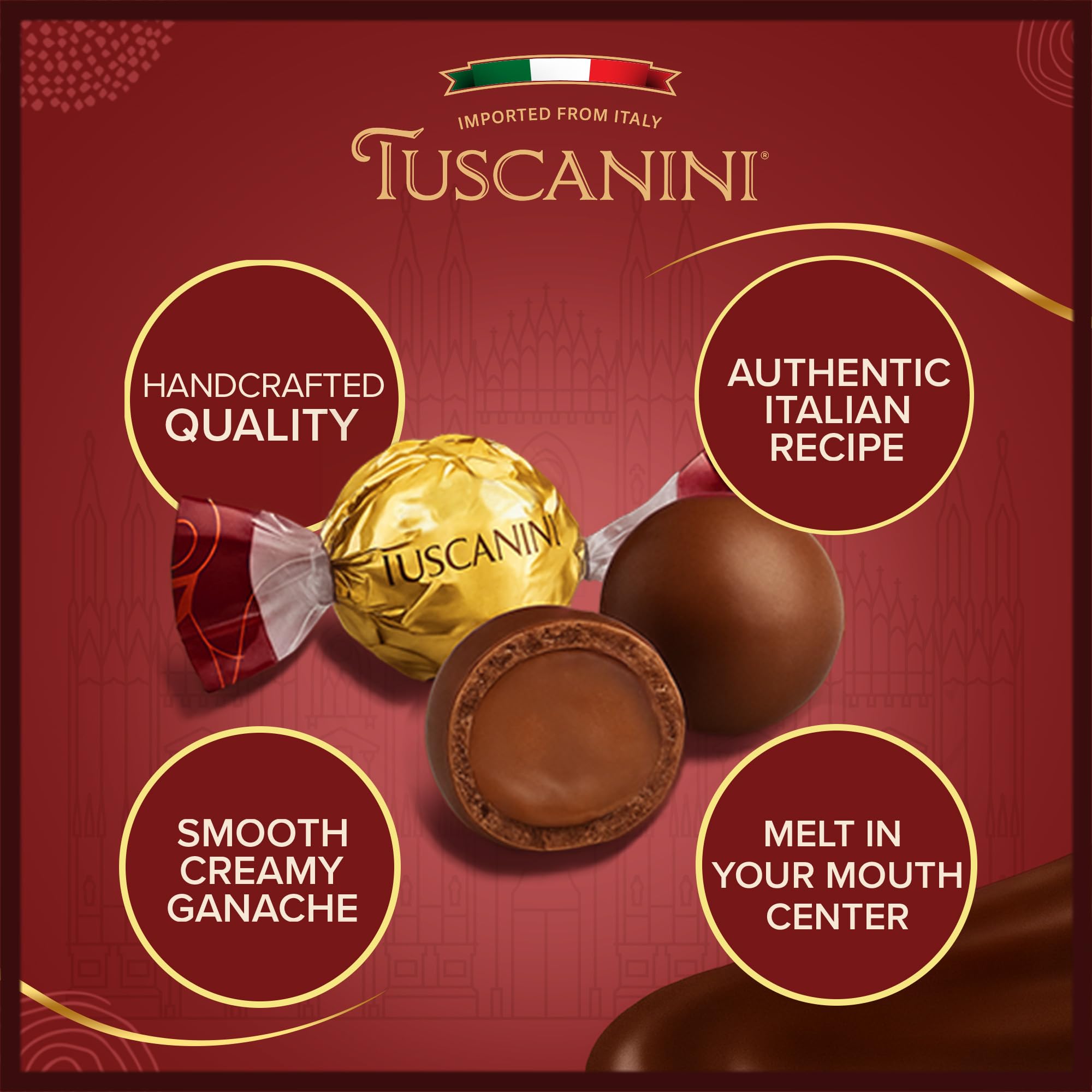 Tuscanini Fine Italian Dark Chocolate Truffles, Roma, 5.4oz (2 Pack) | Gourmet Italian | Dairy Free | Premium Gift | Perfect for Holidays & Celebrations
