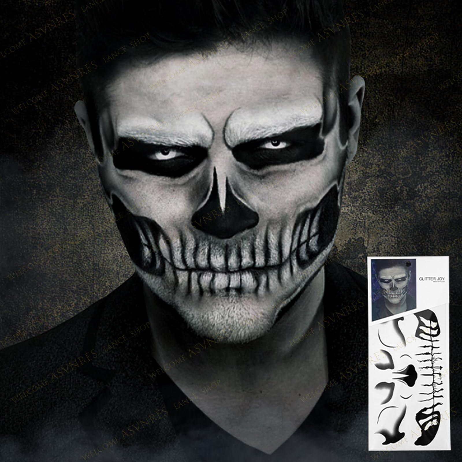 Amazon.com : ASVNRES Halloween Face Tattoos for Women Makeup