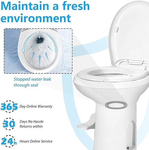 Miniatura 7 de sello de inodoro rv, kit de reemplazo de bola de descarga 385311658 para piezas de inodoro rv Dometics 300310320, resuelve problemas de fugas de