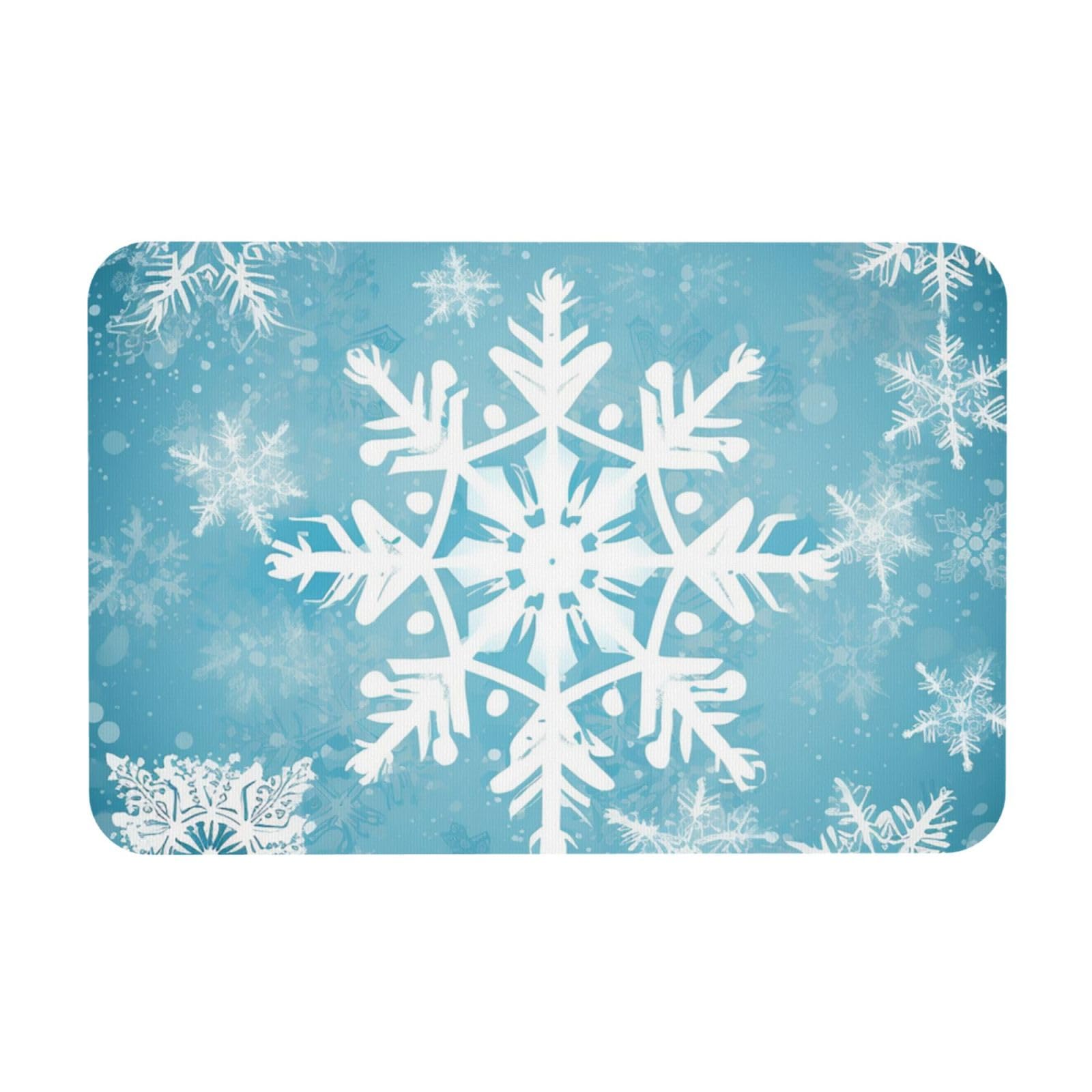Tapis de bain en pierre flocon de neige lavable pour sol sec