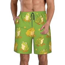 Halloween Candy Corn and Pumpkin Men's Swim Trunks Bathing Suit Mesh Lining Board Shorts with Pockets