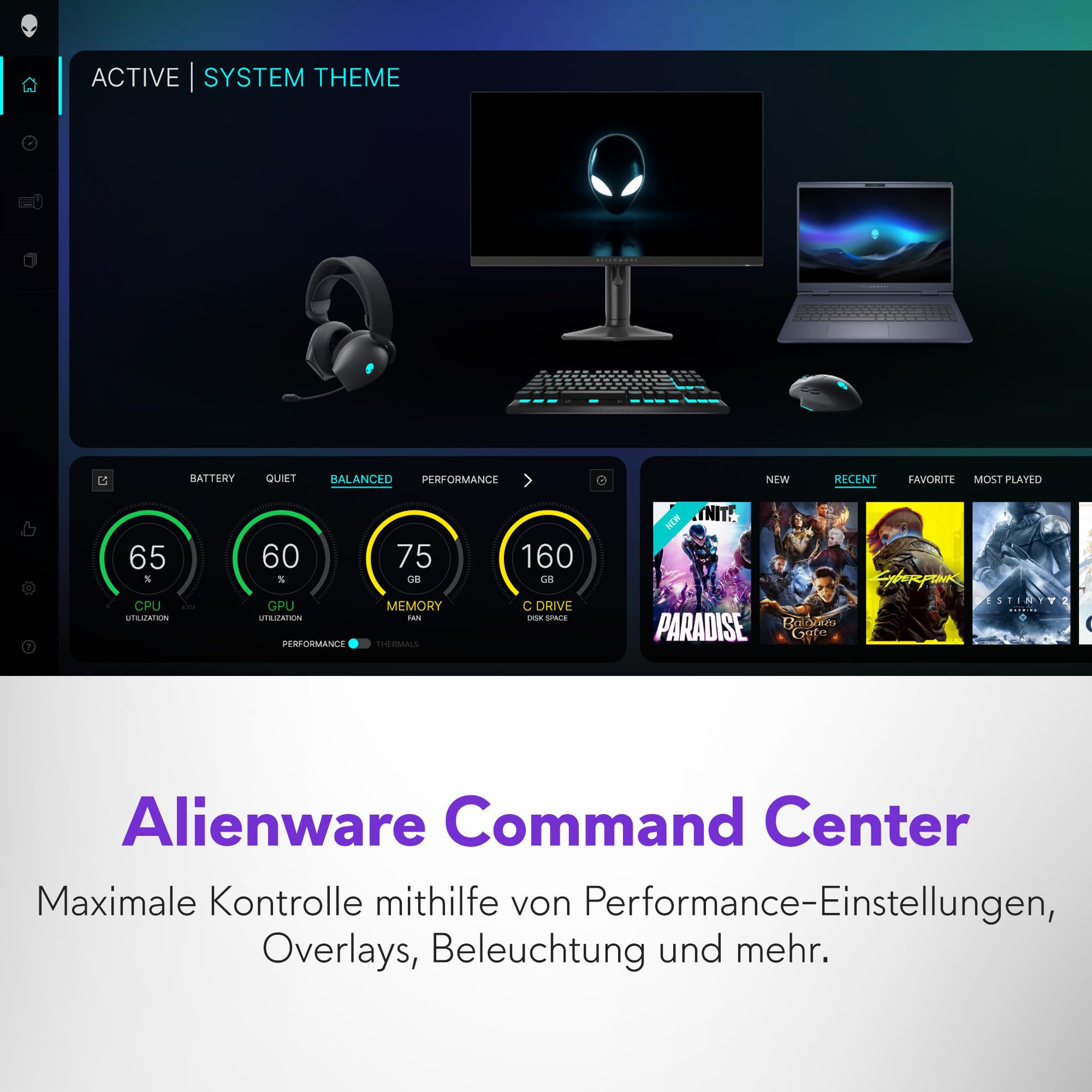 Alienware Aurora Gaming Laptop 16" WQXGA 240Hz G-Sync Intel U9 275HX RTX 5070 32GB RAM 1TB SSD Win 11 Home