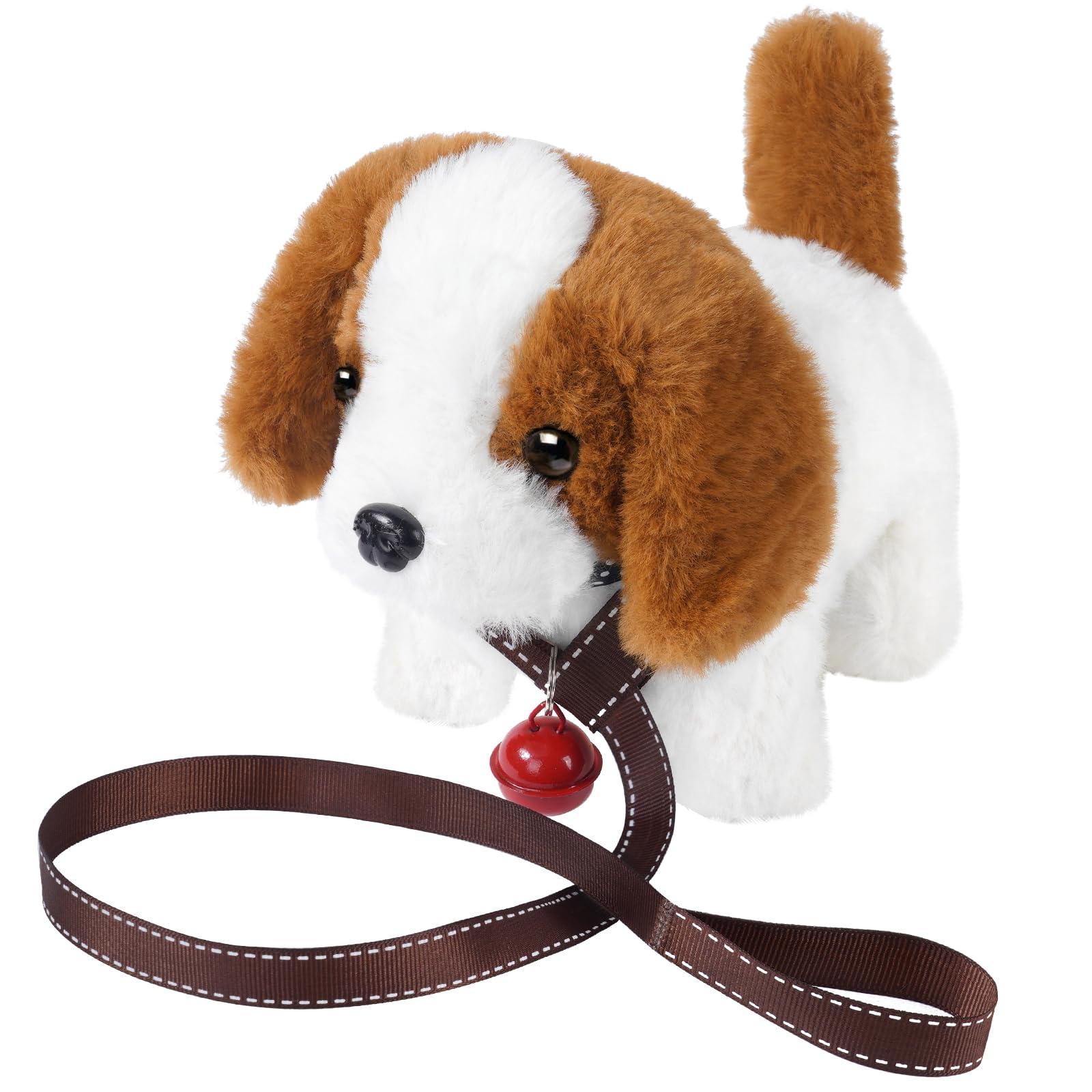 AYESY Elettronico Cane Giocattolo, Simulati Peluche Cane Giocattolo Giocattoli, Interattivi, Passeggiate, Corteccia Giocattoli Prima Educazione Regalo di Compleanno Per Bambini 3 4 5 6 7 8 Anni A
