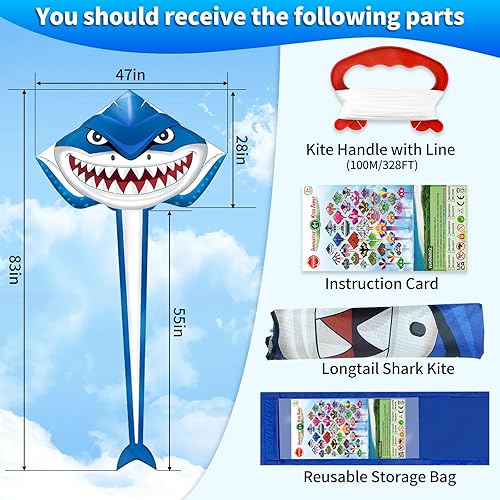 Miniatura 9 de Hymaz Cometas, cometas para niños y adultos, fáciles de volar, la mejor cometa para niñas, niños, parque de playa, actividades al aire libre, juegos