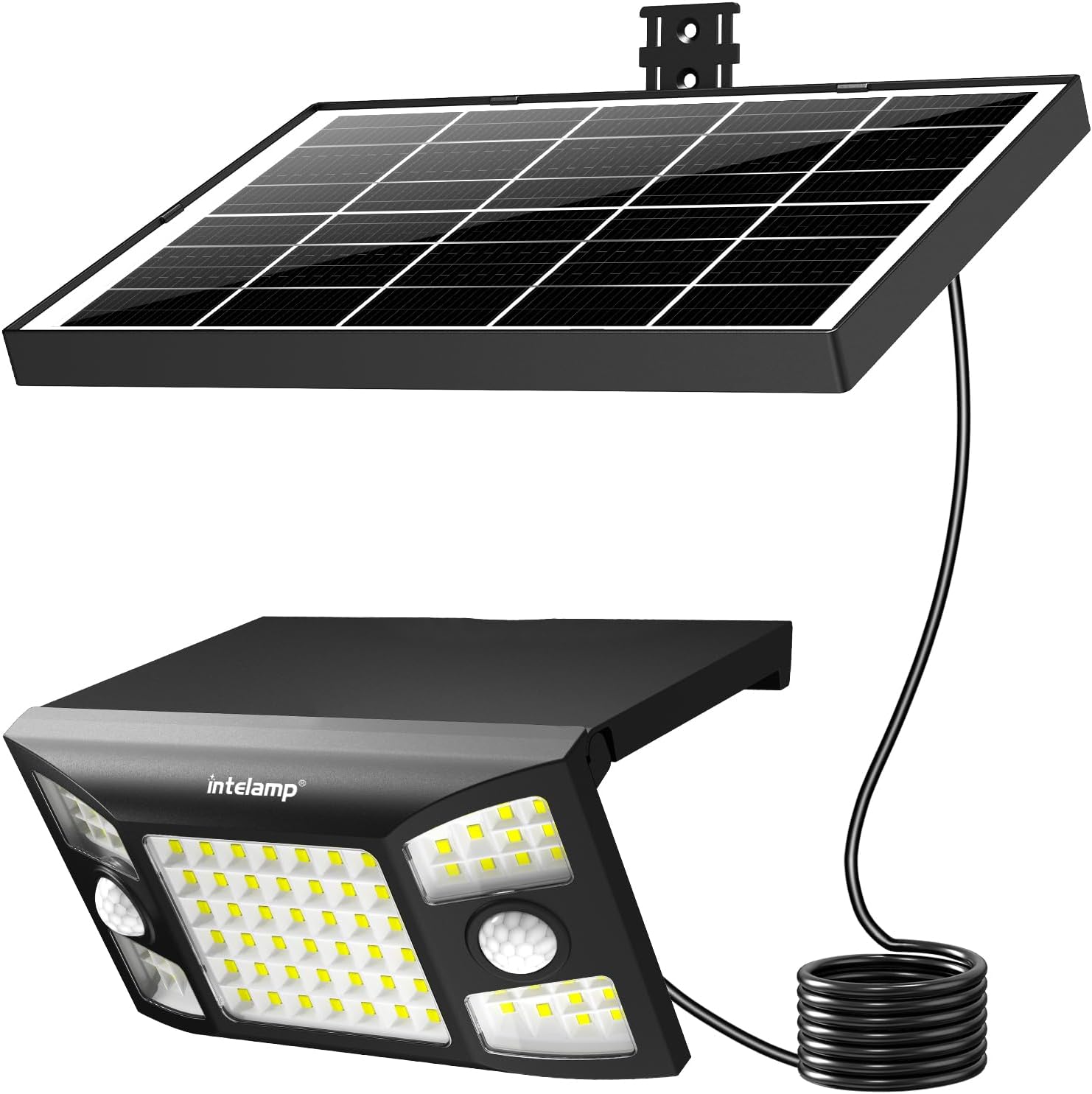 INTELAMP Luci Solari Da Esterno con Sensore di Movimento 8000mAh 2000LM