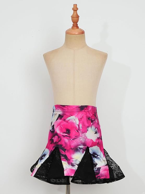 Runhomal Jupe à Paillettes Pour Fille Costume De Danse Du Ventre Latine