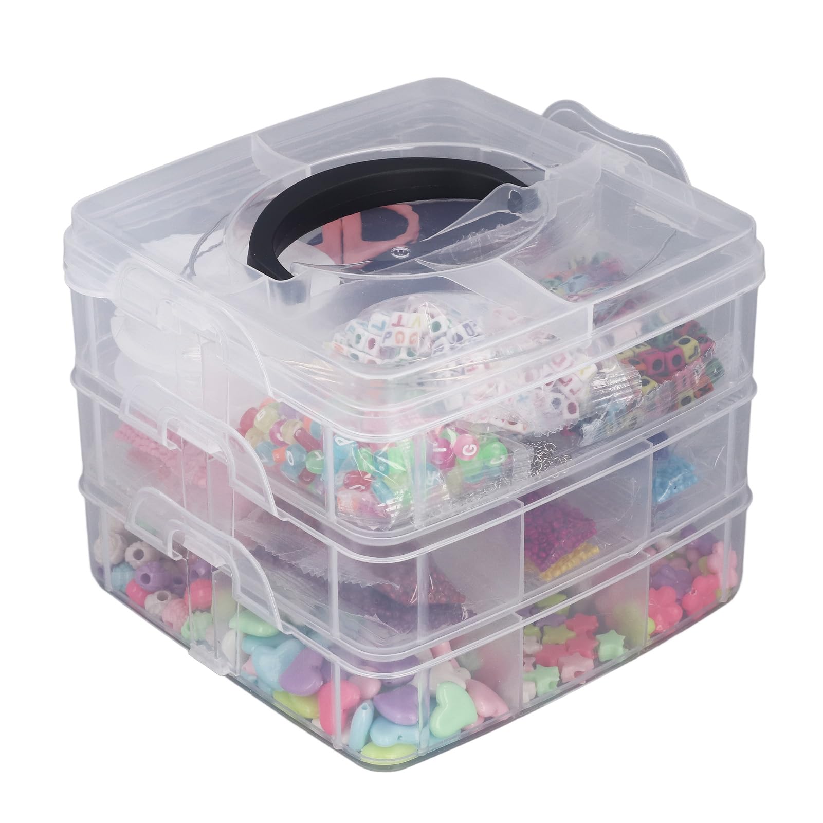Juego de 3600 cuentas para hacer pulseras, 12 colores, cuentas acrílicas con letras del alfabeto, 0,24 x 0,24 pulgadas, cuentas redondas cúbicas de 0,16 x 0,28 pulgadas con