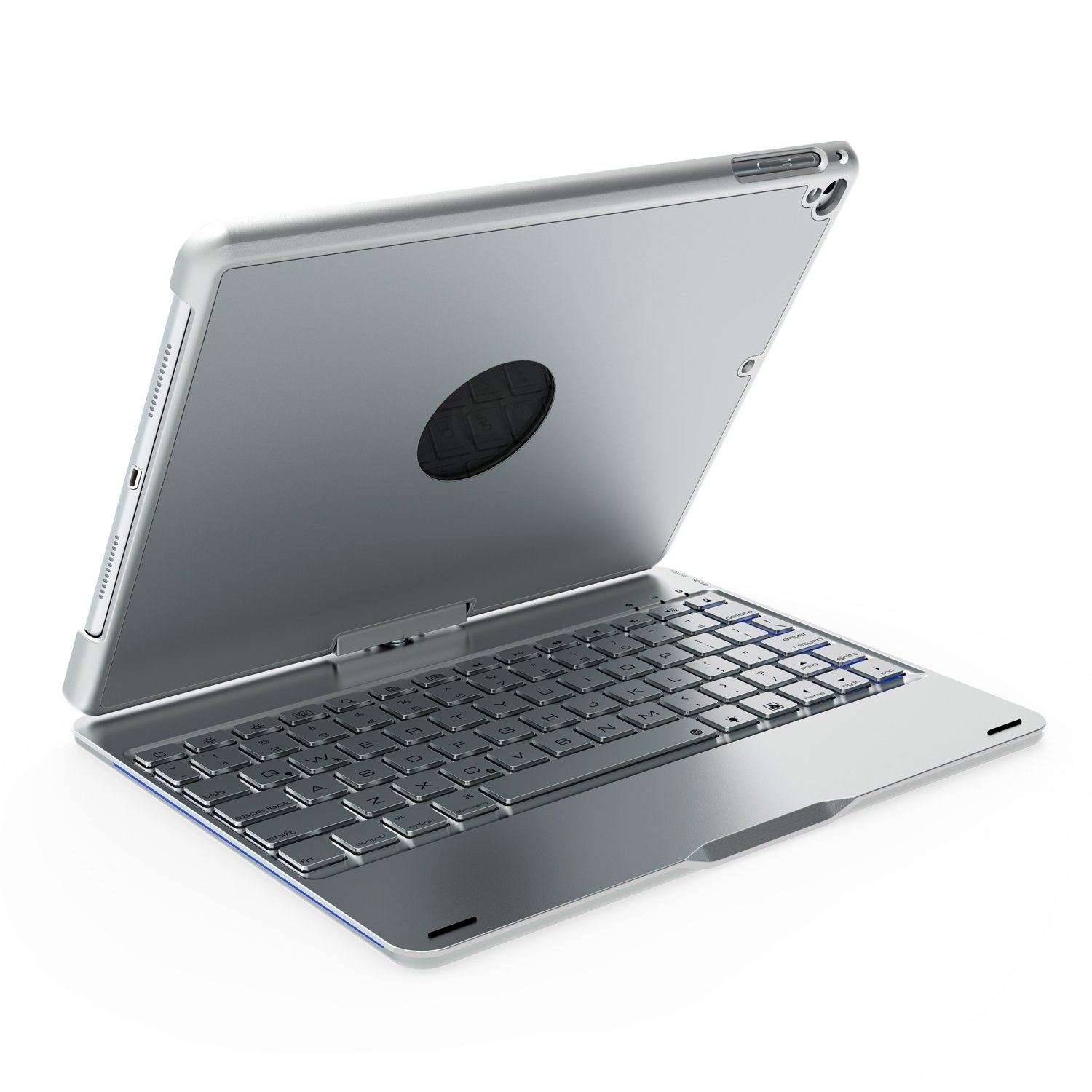 iPad air2用7色バックライト キーボードケース☆シルバー