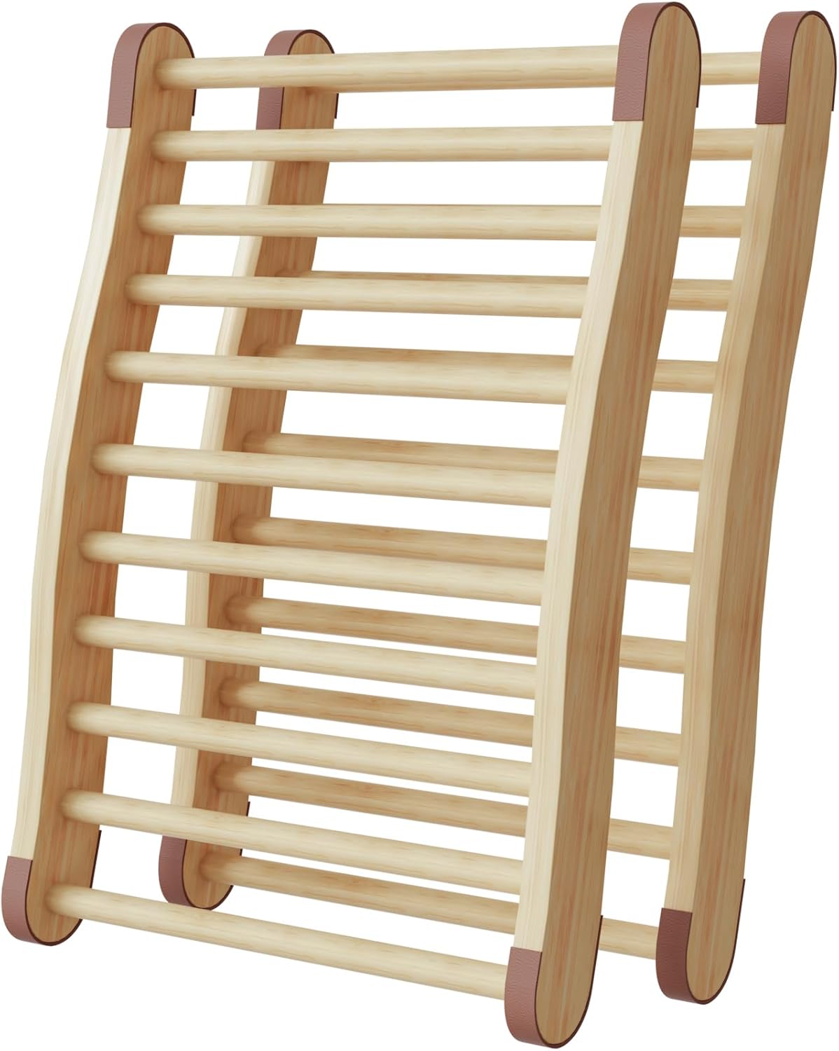 2 Pack Upgraded Sauna Backrest, Sauna Accessories, Sauna Backrest Infrared, Wooden Sauna Backrests Slip-Resistant and Ergonomic S-Shape, Barrel Sauna Backrest for Any Barrel or Infrared Sauna