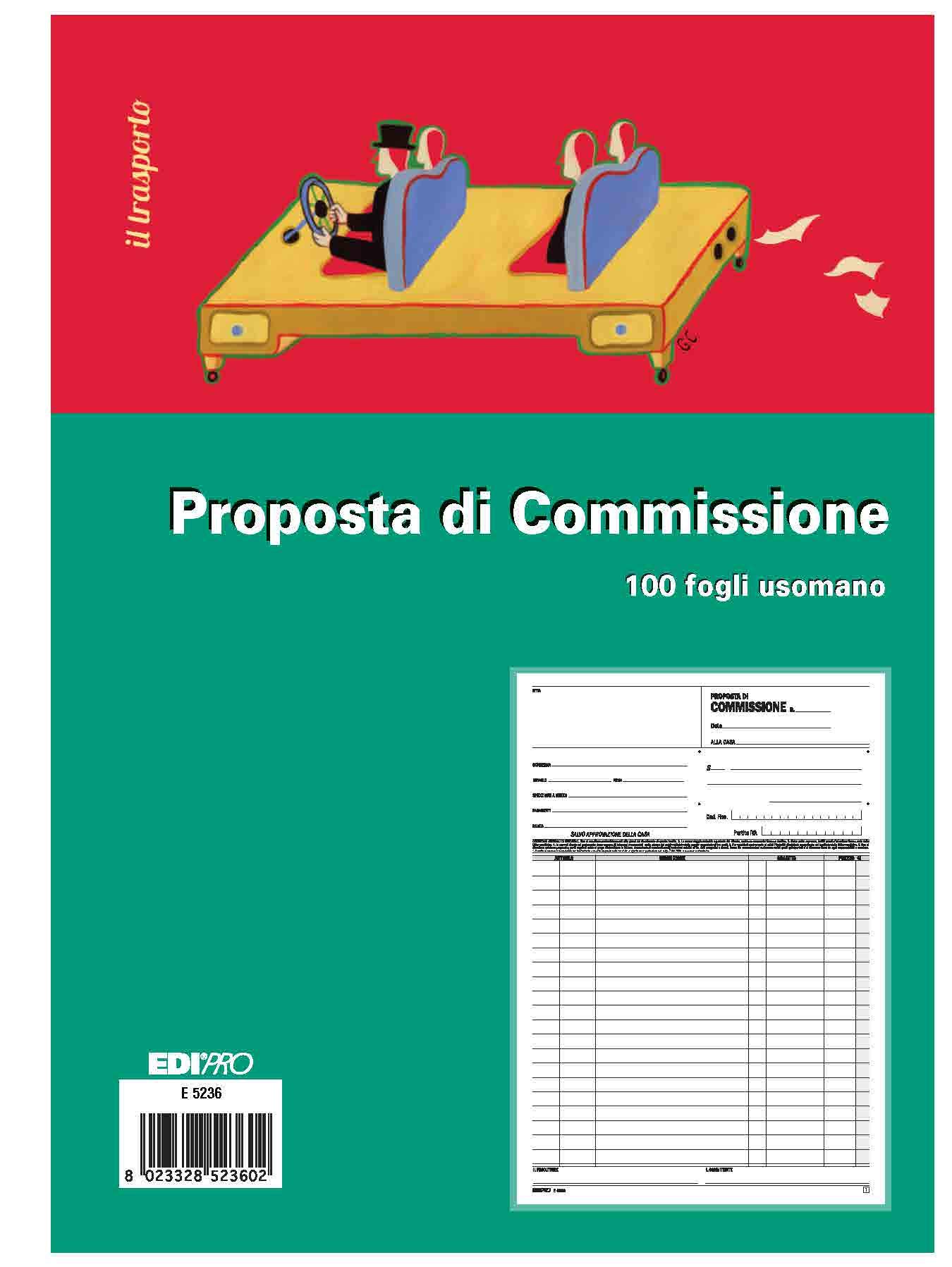 Edipro E5236 Commission Copy Block 100 Sheets Hand Use F.to 22 x 14.8