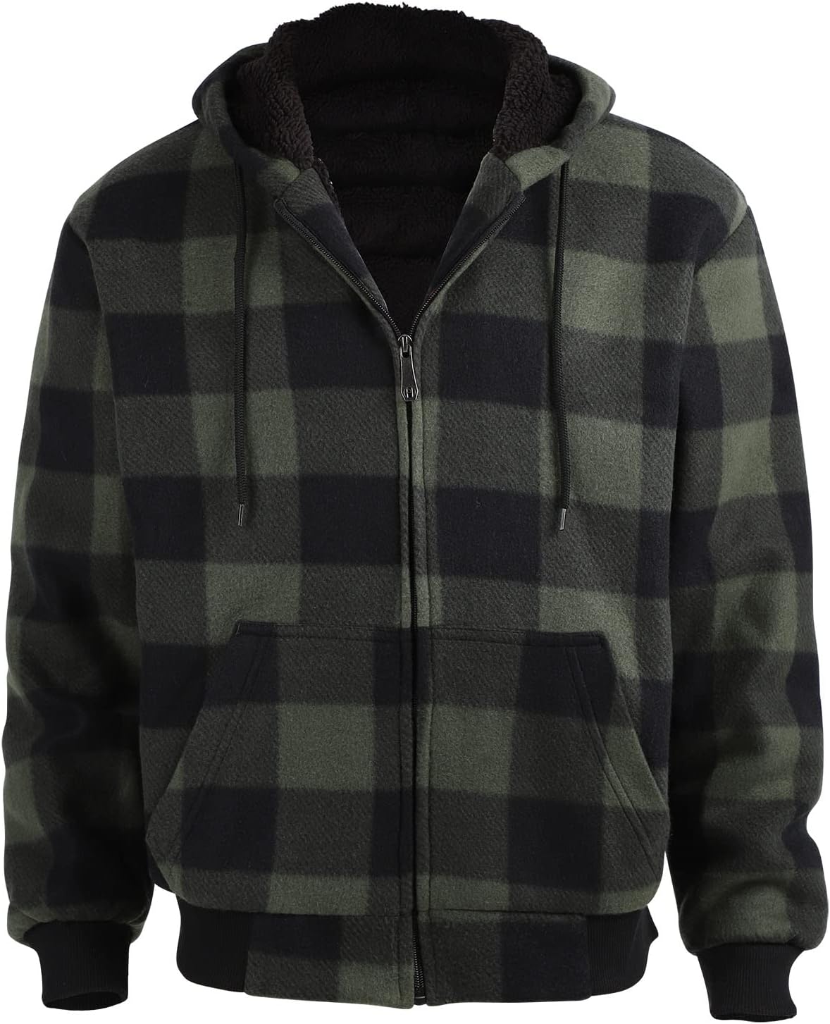 Gary Com Heavyweight Sherpa Hoodies for Men, Thick Fleece Lined Full Zip Up Winter Warm Sweatshirts Work Jackets - Image 2