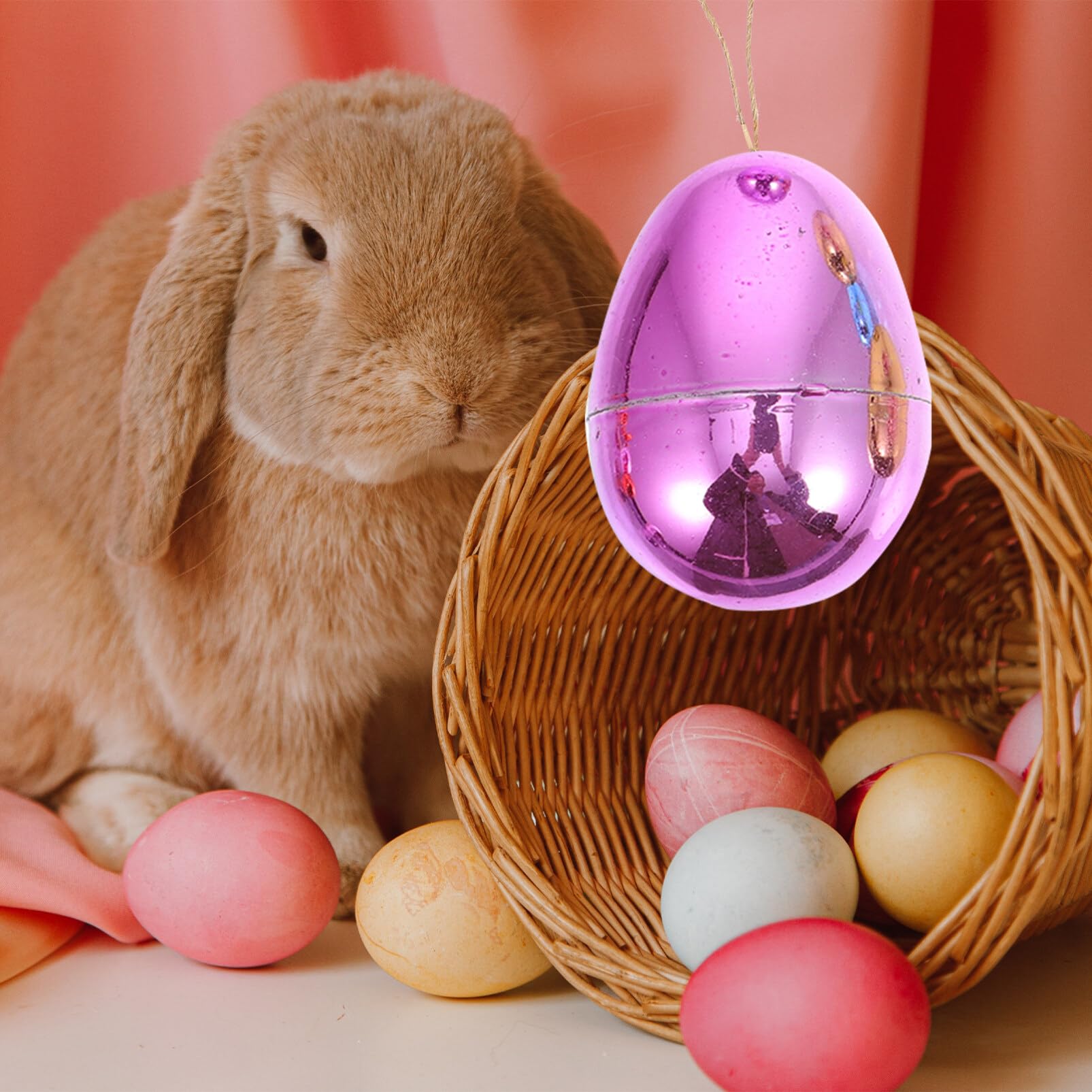 HOLIDYOYO 24pcs Fillable Plastic Easter Eggs Creative Toys for Easter Hunt Festival Decorations Classroom Prizes and Arts Crafts Activities Fun