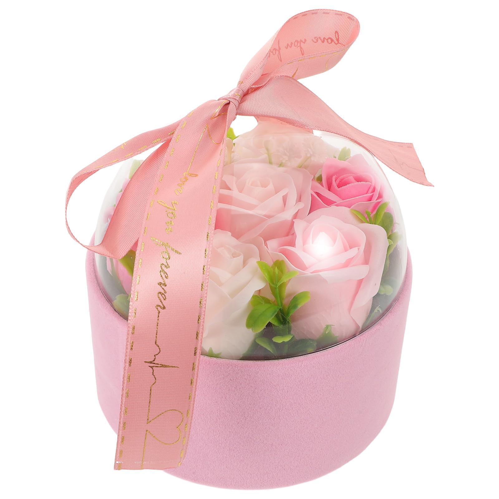 Toyvian 4 Pezzi Rose di Sapone Profumate Rosa in Scatola Regalo Elegante | Fiori Decorativi Creativi, Freschezza Delicata e Duratura, per Mamma o Fidanzata, Natale e San Valentino