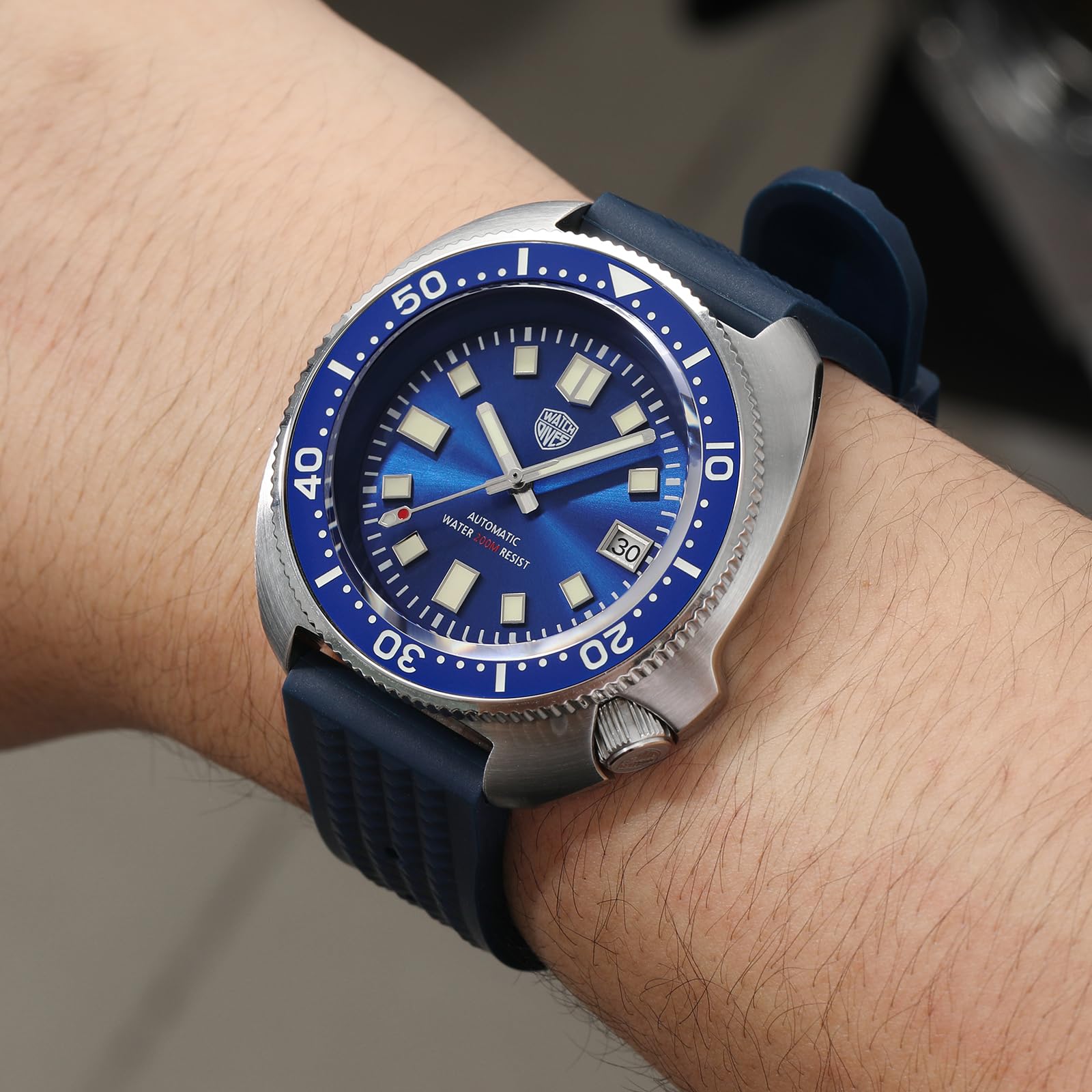watchdives Gumowy pasek do zegarka, miękki gumowy pasek do zegarka, wodoodporny, zapasowy pasek do zegarków do nurkowania z dwiema pętlami mocującymi, dla mężczyzn i kobiet