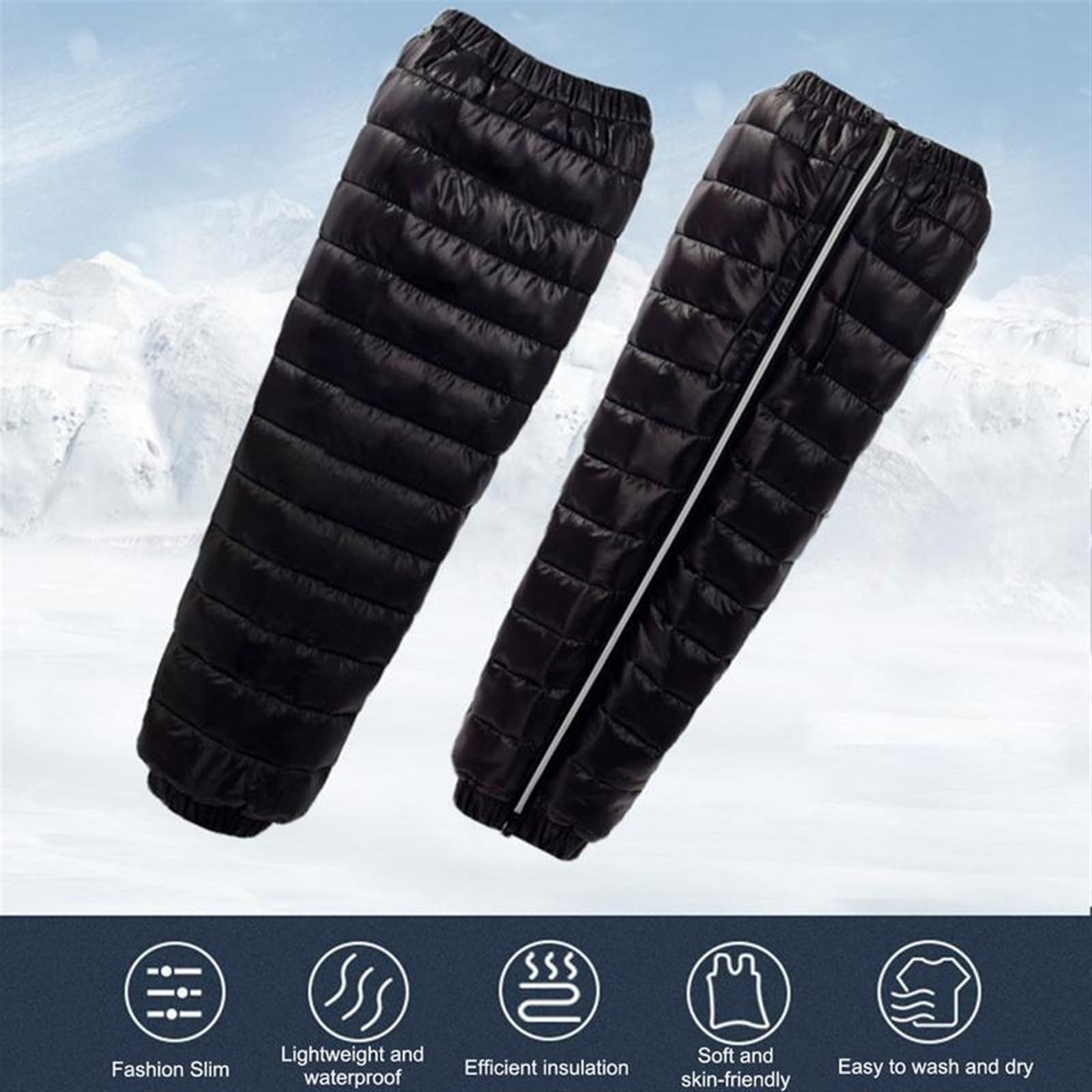 Generisch Scooter Beinwärmer Warm, Kniewärmer Motorrad Winddichte Winterwärmer Knie- und Beinpolsterschutz Uso apto para Quad-Scooter-Reiten Winter-Motorradzubehör Schneebeinabdeckungen(70cm)