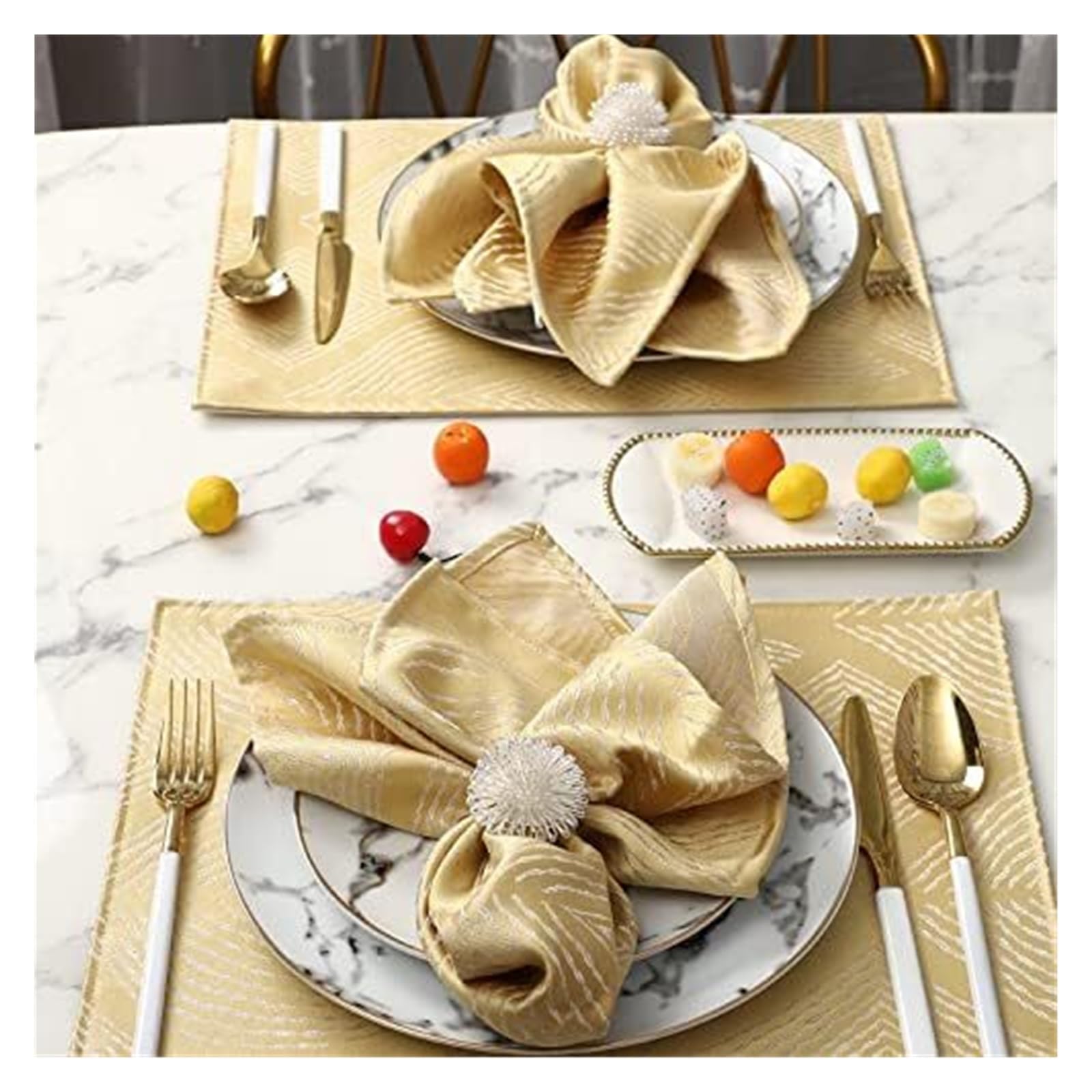 Tovaglioli di Stoffa, Tovaglioli di Stoffa for la Cena Tovaglioli Prodotti Cotone Lino Strofinaccio da Cucina Strofinaccio Tovaglia Set da tavola for Posate for Matrimonio(1(Without Buttons))