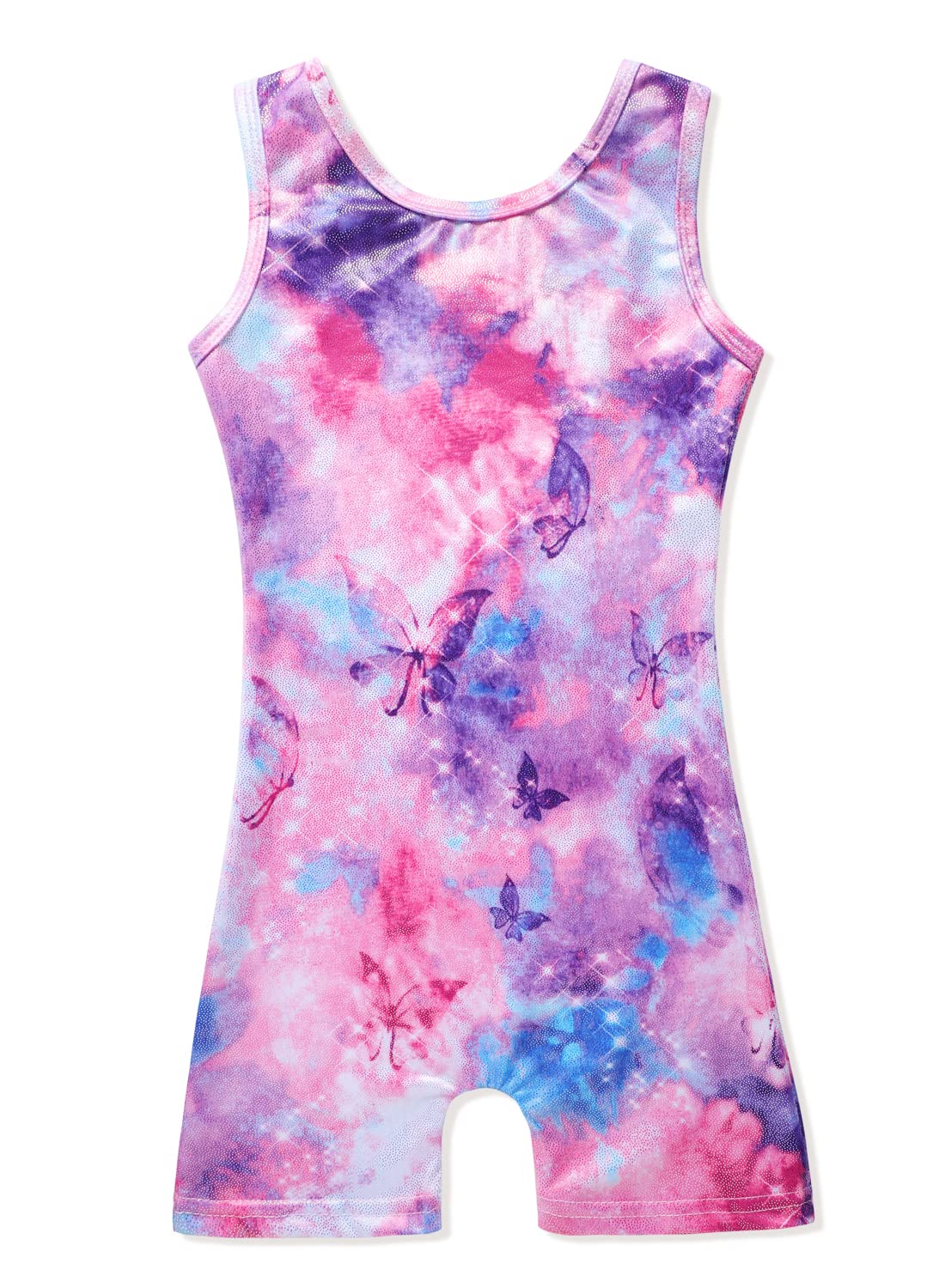 Leotards for Girls Gymnastics Toddler Dance Biketards Mermaid Unicorn Athletic Dance Wear Shiny Rainbow Blue Hotpink