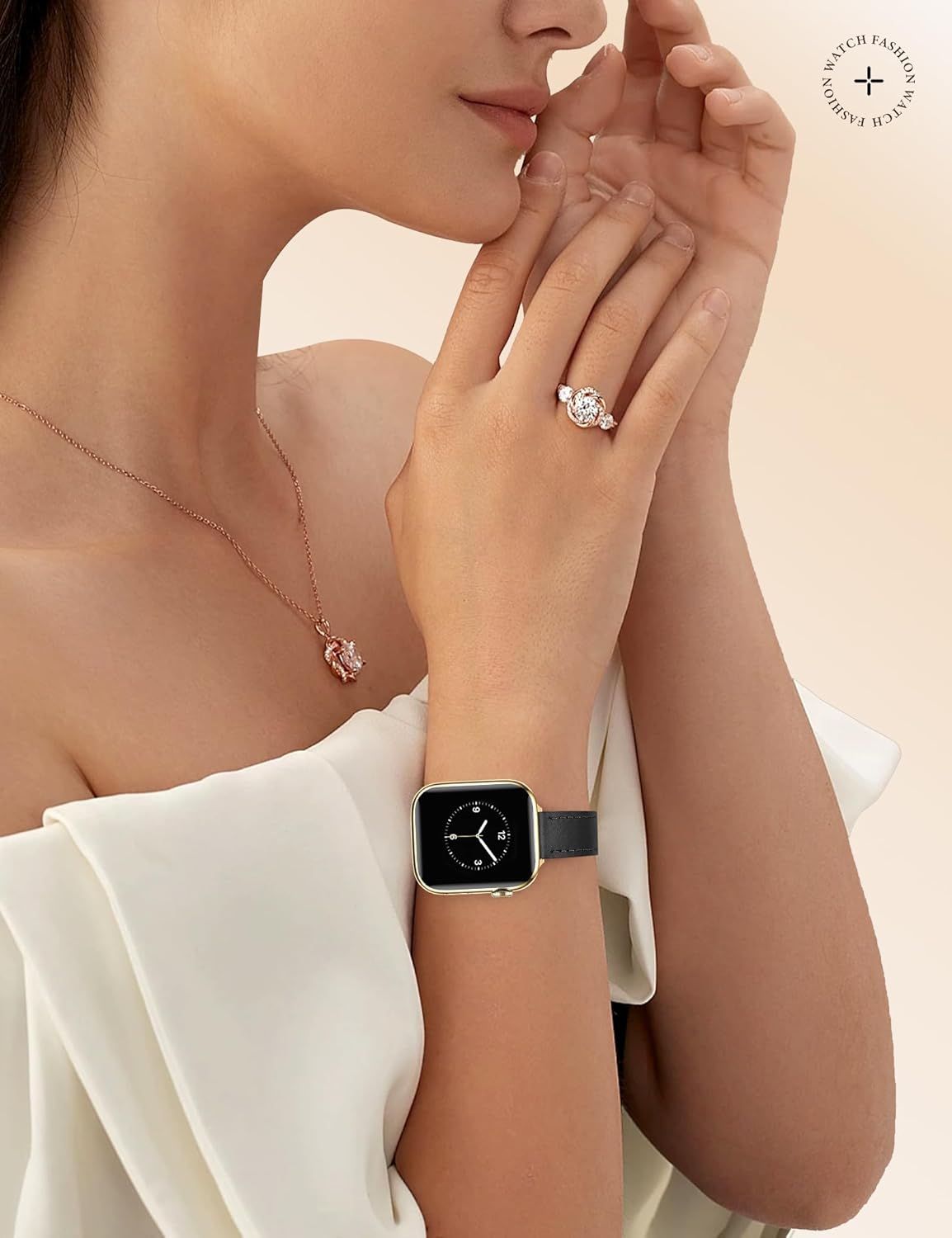 JR.DM Slim Leather Band Compatible with Apple Watch Bands Women 38mm 40mm 41mm 42mm(S11/10) 44mm 45mm 46mm 49mm Genuine Leather Strap with Metal Loop for iWatch Series 11/10/9/8/7/6/5/4/3/2/1 SE - Image 6