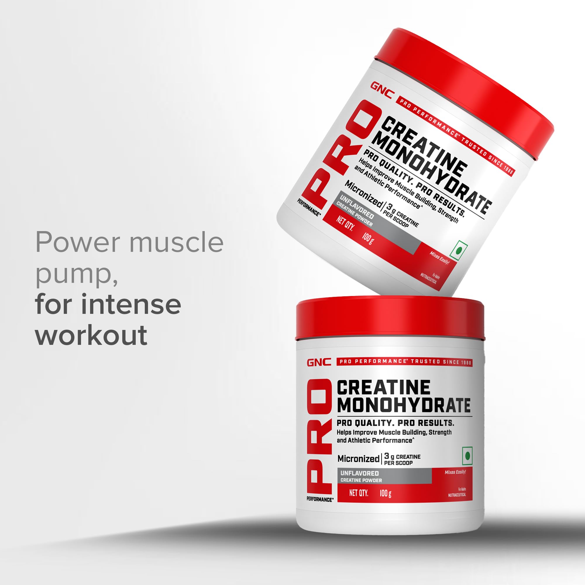 GNC Pro Performance Creatine Monohydrate with Black shaker - 3000mg Creatine Per Scoop | Micronized for Faster Absorption | Boosts Energy, Muscle Volume & Performance | Gluten-Free | Unflavored | 100gm — Amazon image 11
