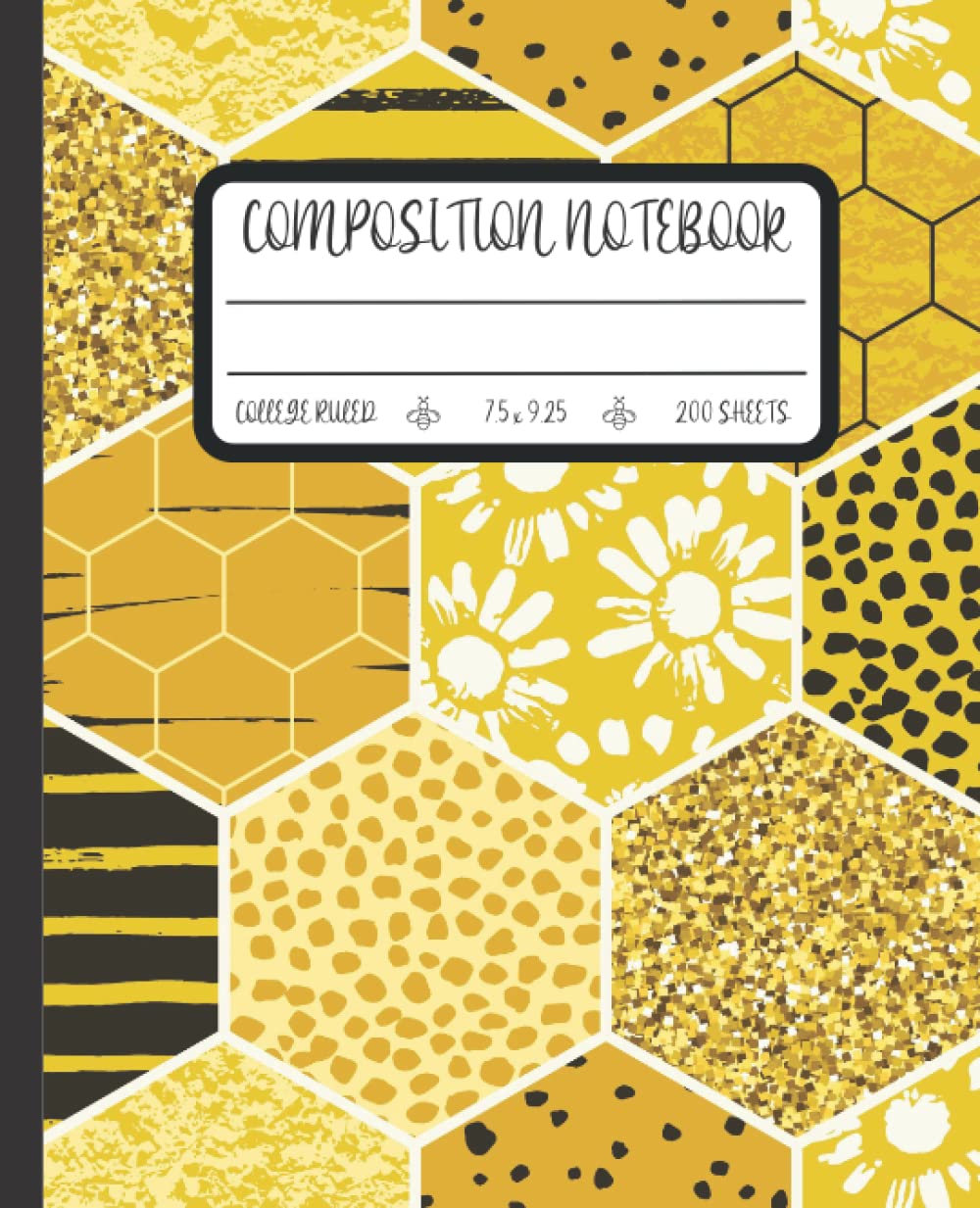 Bee Composition Notebook: College Ruled Bee Composition Notebook (Cute Bee Design)
