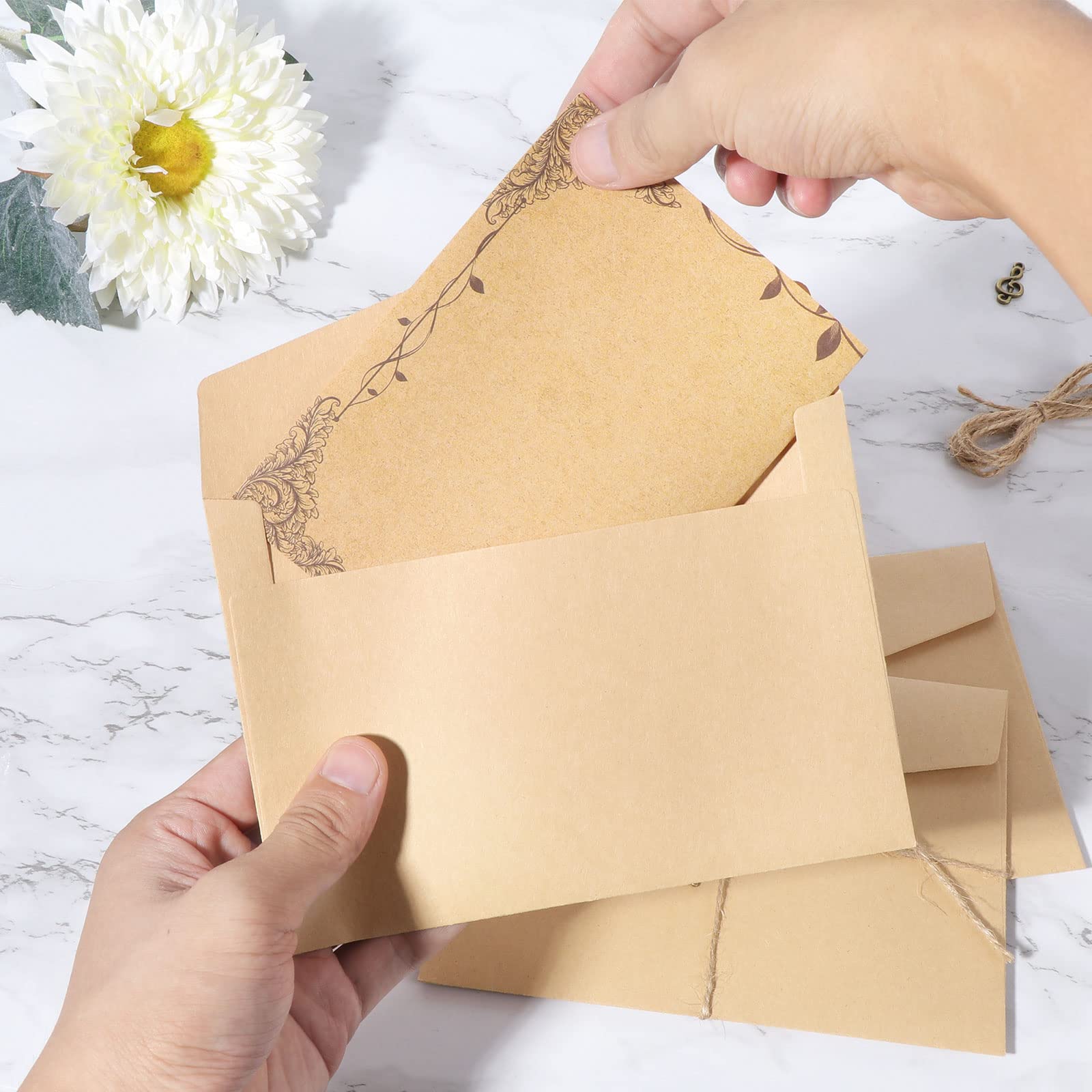 65 Pièces Papier à Lettre Vintage Avec Enveloppes Et Sceaux De Cire - Kit Pour Lettres D'Amour Et Invitations