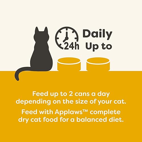Miniatura 4 de Applaws Wet Cat Food, 12 unidades, alimento húmedo enlatado con ingredientes limitados, para recuento de pollo en caldo, latas de 2.47 onzas