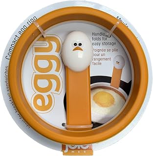 Joie Eggy 3.5" Non-Stick Silicone Compact Pancake/Egg Ring with Folding Handle