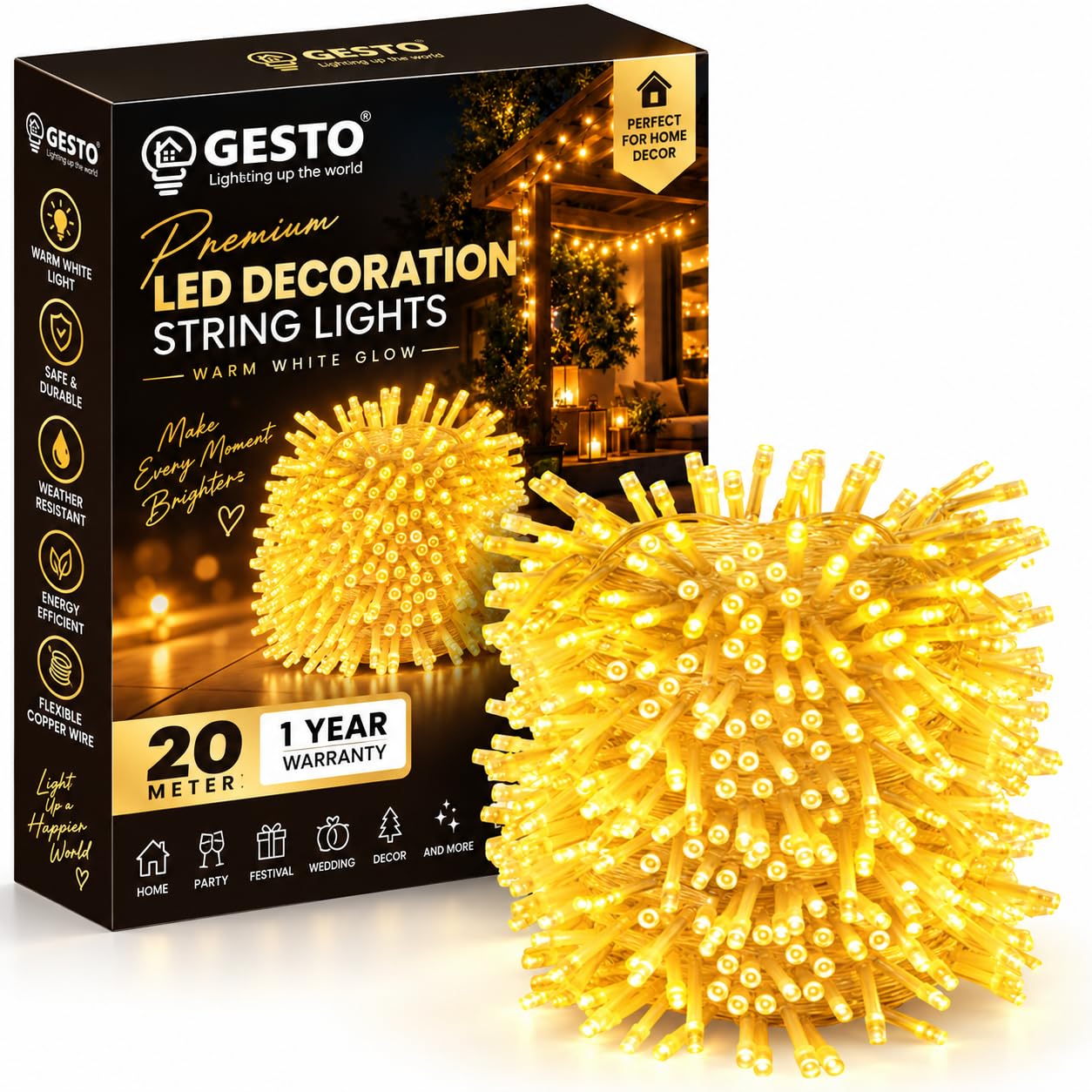 Pink LED String Lights - 20M Glow for Home & Events -13