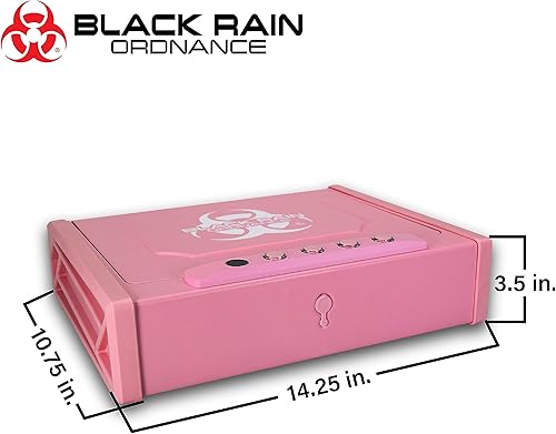 Miniatura 10 de Caja fuerte para armas de mano, con huella digital biométrica o bloqueo de teclado, caja de seguridad de acero endurecido para el hogar, mesita de