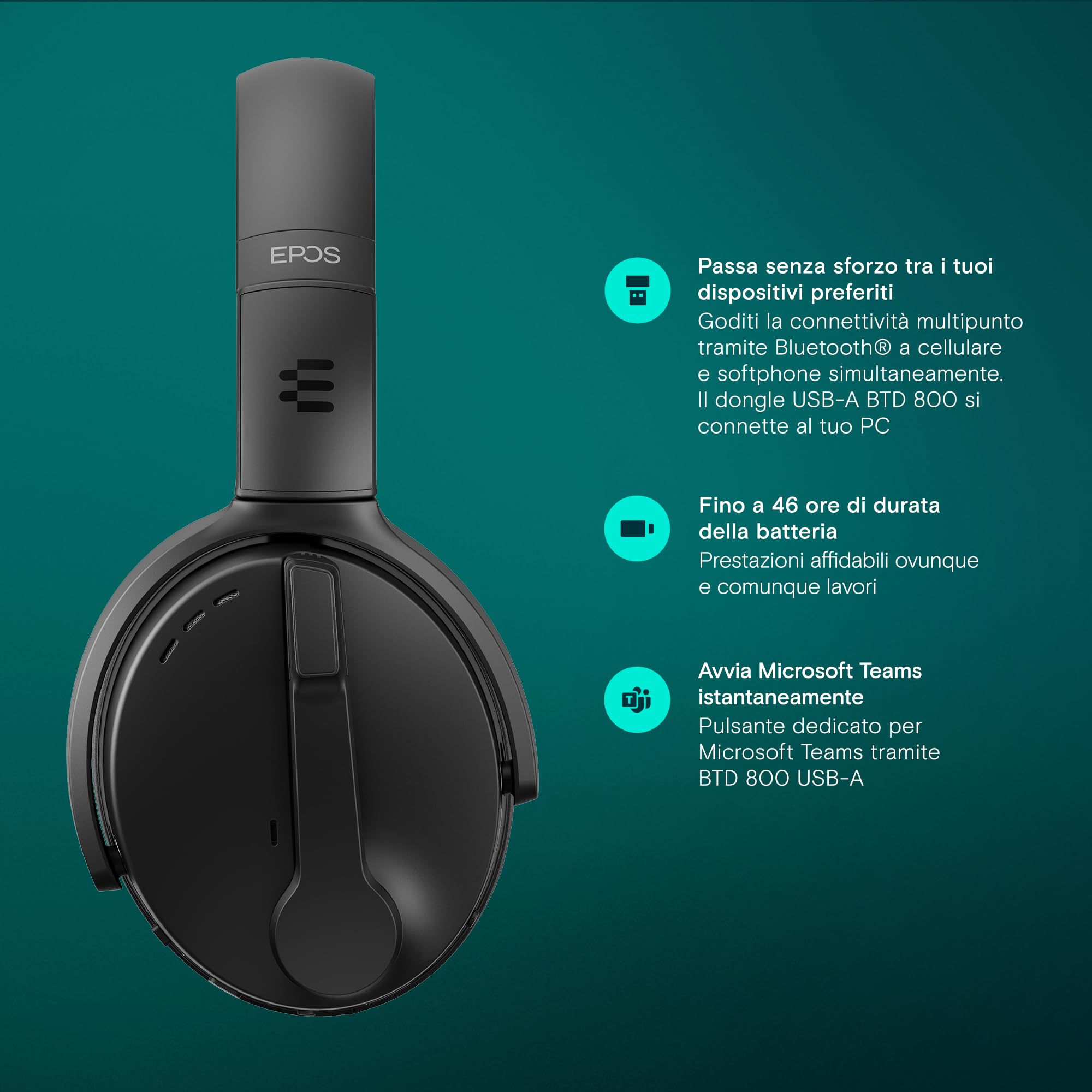 Epos I SENNHEISER C50 Cuffie con microfono | Noise cancelling