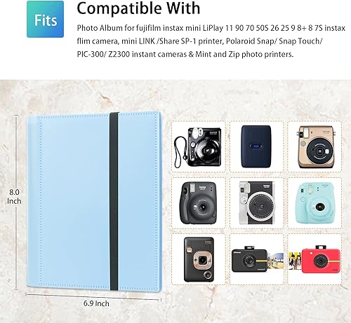 Miniatura 7 de Álbum de fotos de 192 bolsillos para cámara Fujifilm Instax Mini, cámara Polaroid, para cámaras instantáneas Fujifilm Instax 12 11 9 40 99 90 8 7