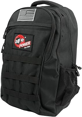aFe POWER Lightweight Tactical Backpack with USB Charging Port, Black