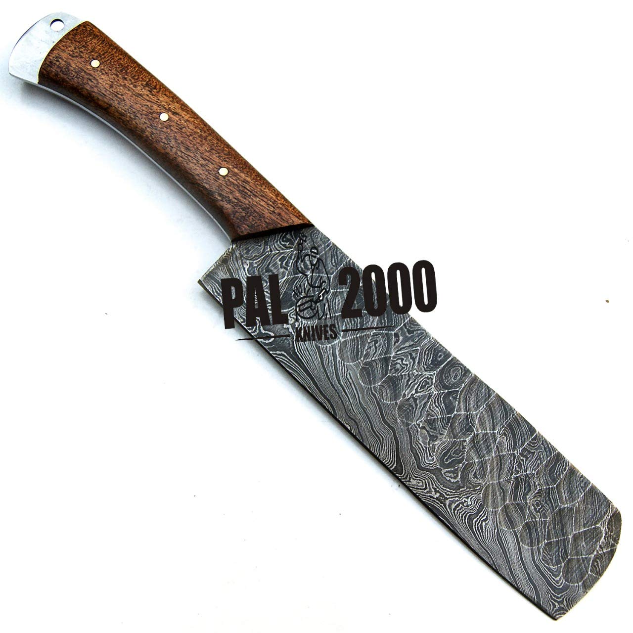 PAL 2000 Cuchillos de cocina de acero Damasco – 17,7 cm aproximadamente de espiga completa de acero Damasco – El mejor cuchillo de cocina hecho a mano Damasco con vaina Compra con confianza 9533